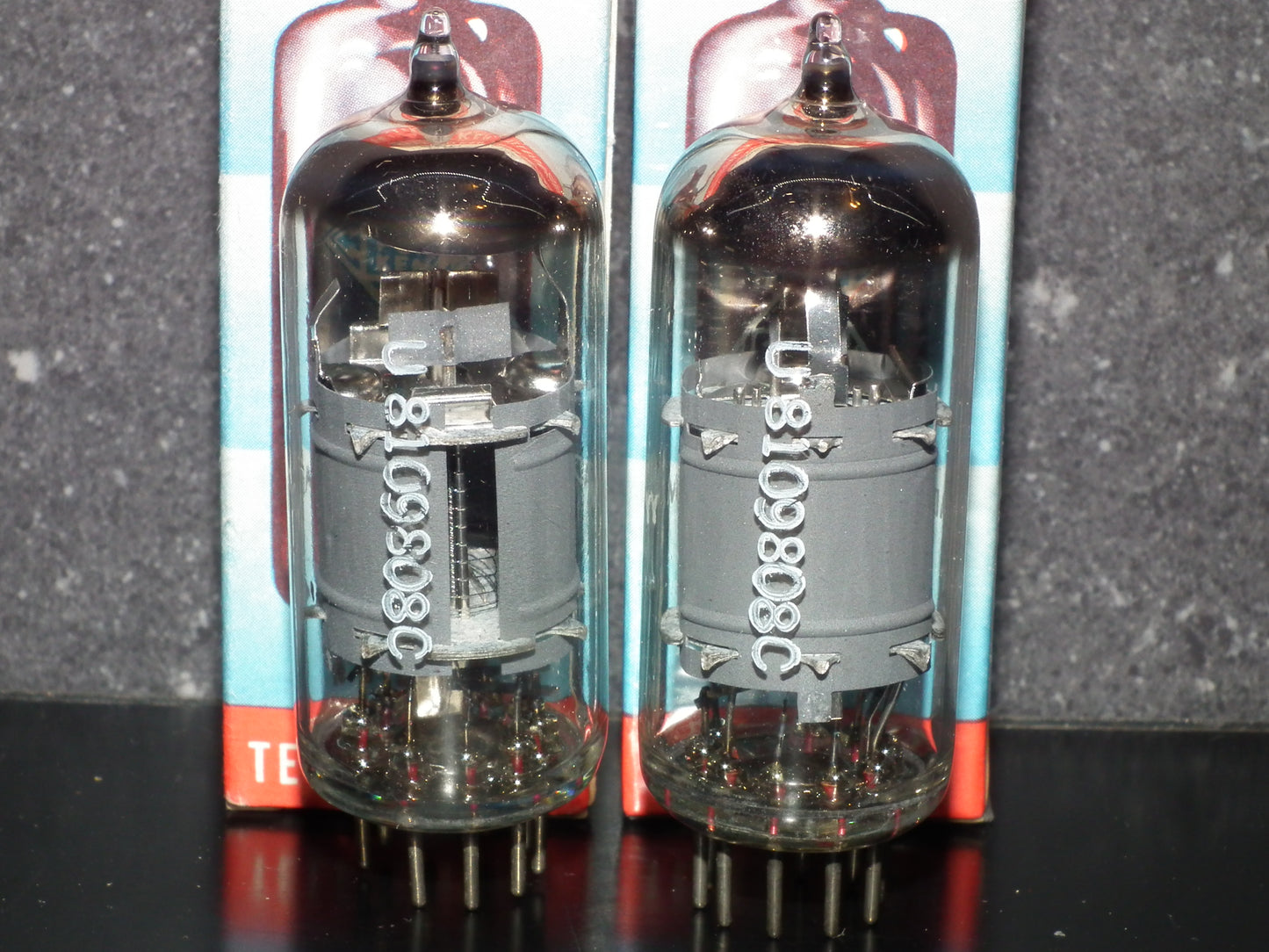 Platinum Matched Pair EF800 Telefunken Diamond Bottom NOS NIB