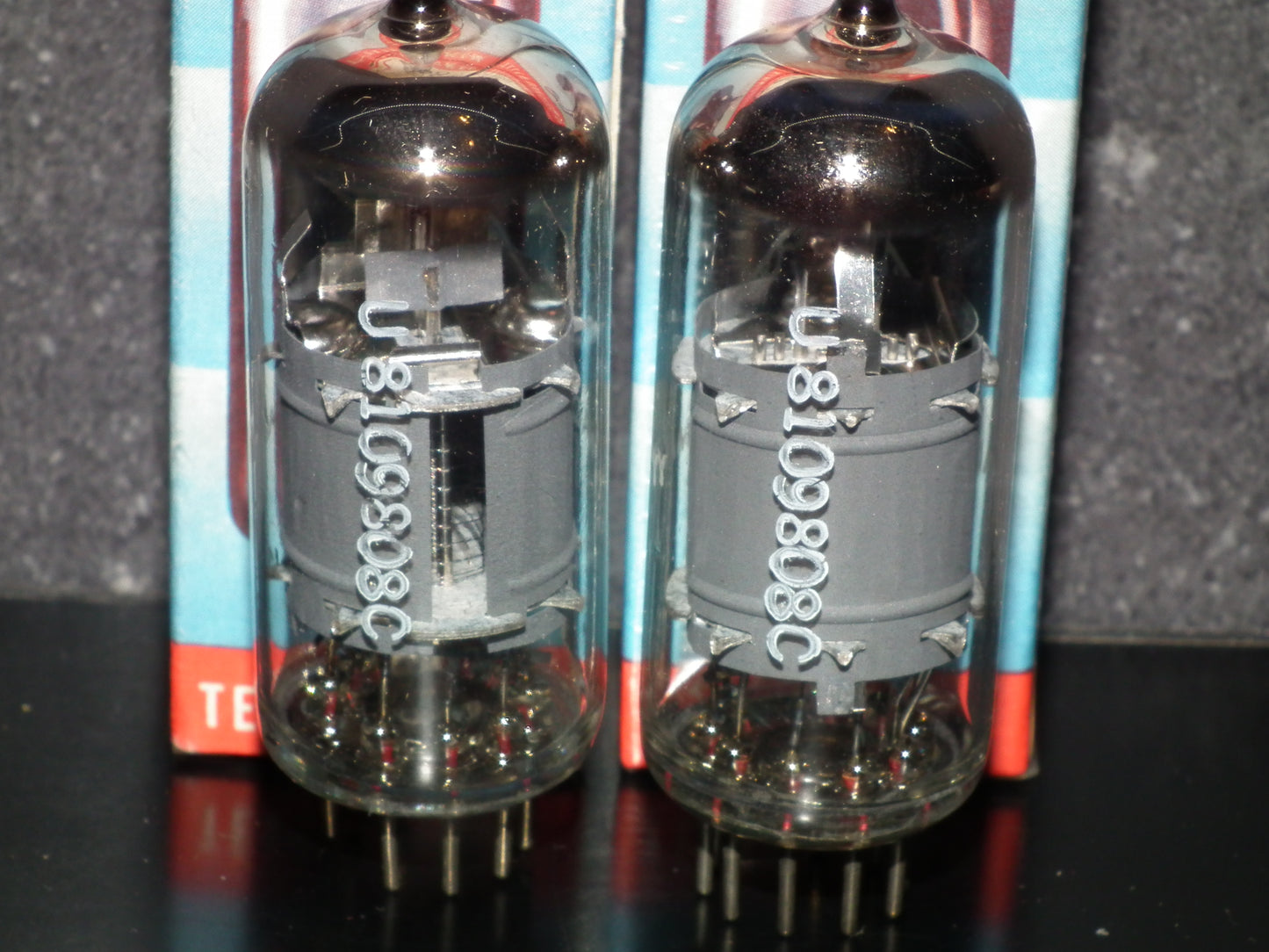 Platinum Matched Pair EF800 Telefunken Diamond Bottom NOS NIB