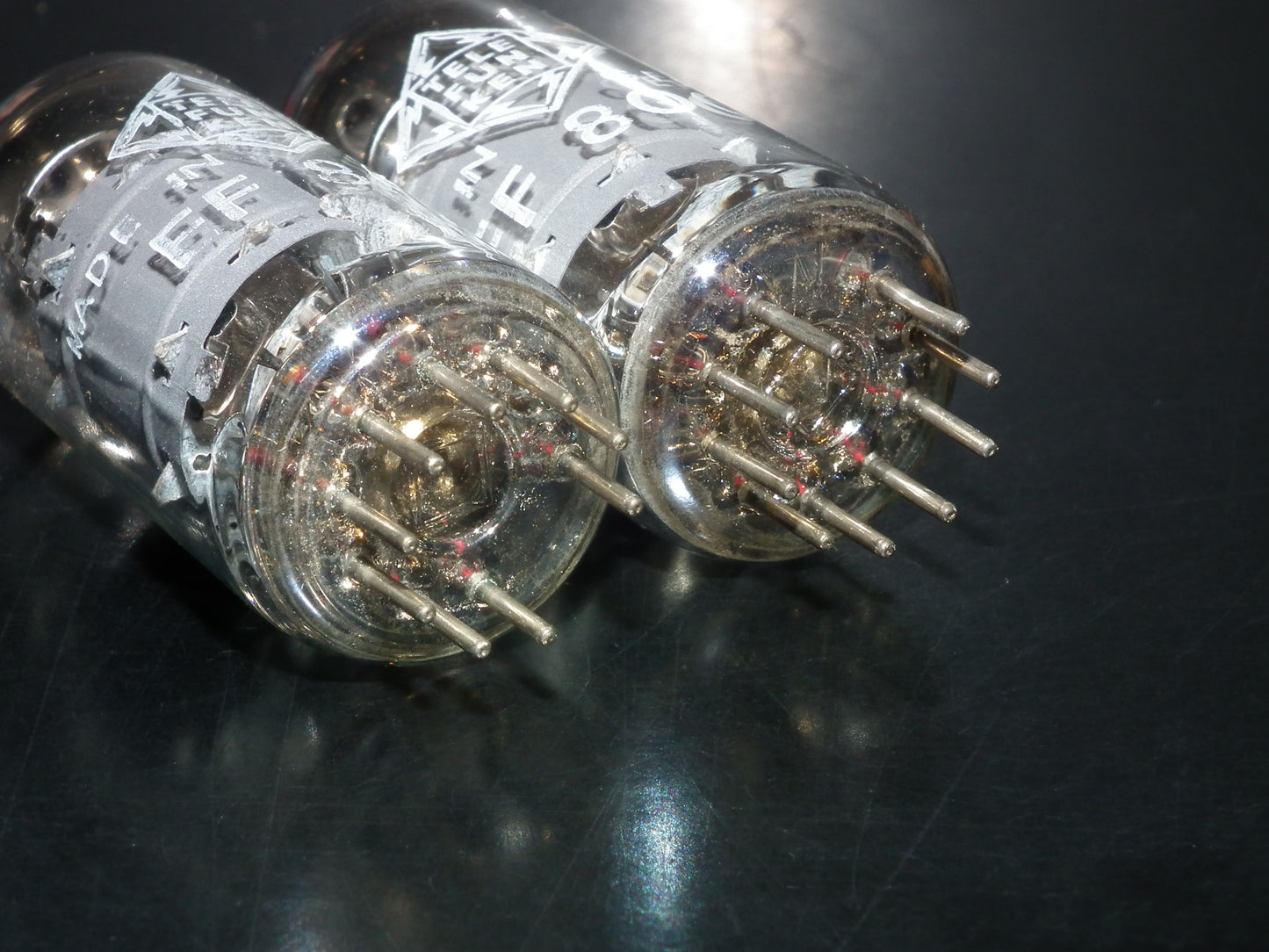 Platinum Matched Pair EF800 Telefunken Diamond Bottom NOS NIB