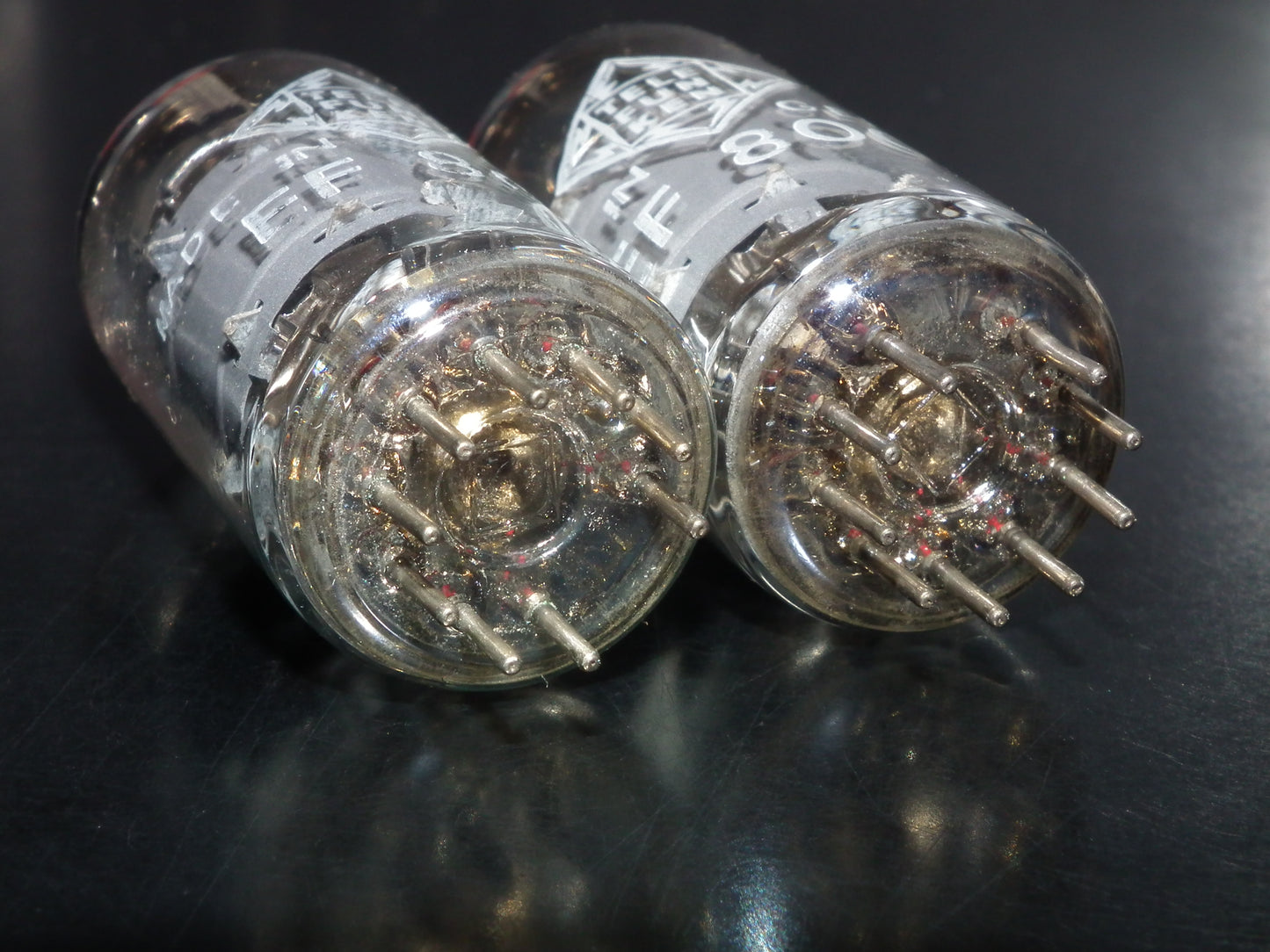 Platinum Matched Pair EF800 Telefunken Diamond Bottom NOS NIB