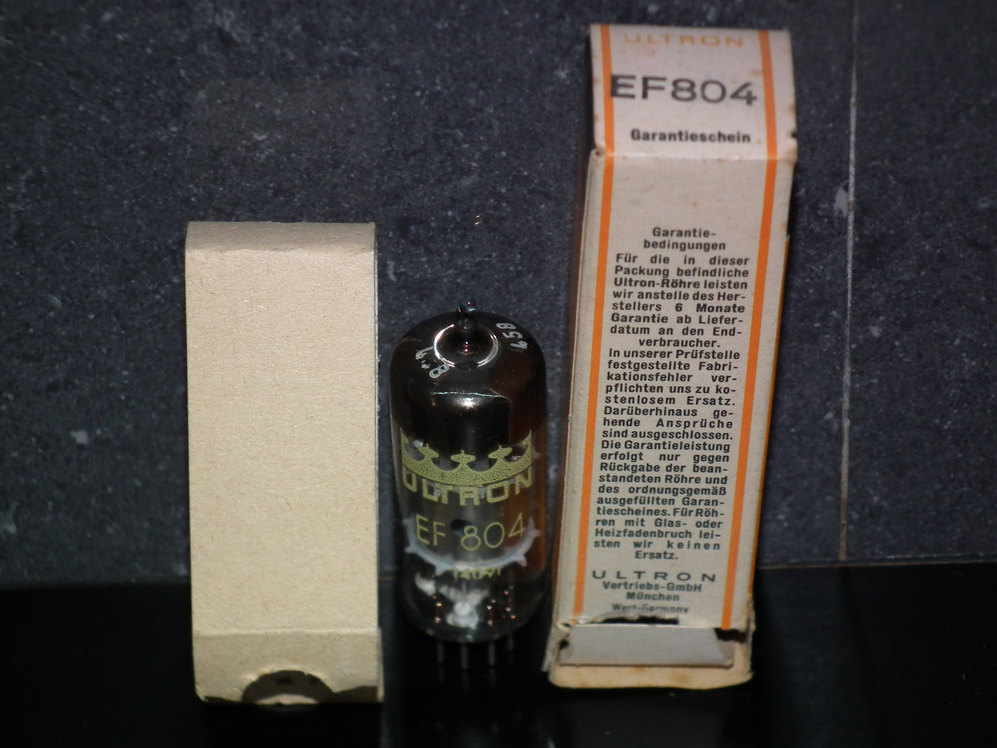 EF804 Telefunken NOS Low Noise Silver Anode Rebranded Ultron