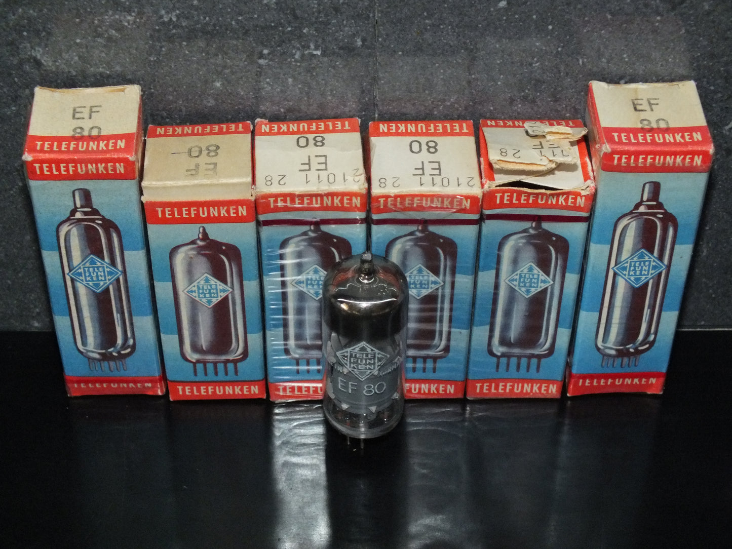 NOS EF80 Telefunken 6BX6 Diamond Bottom Made in West Germany NIB