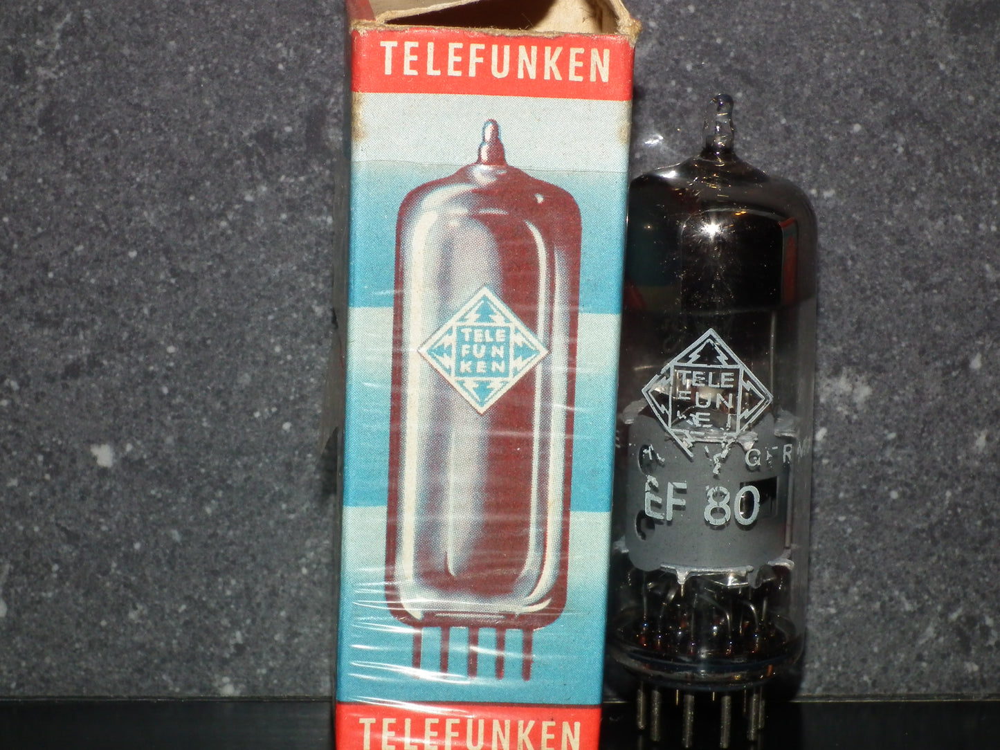 NOS EF80 Telefunken 6BX6 Diamond Bottom Made in West Germany NIB