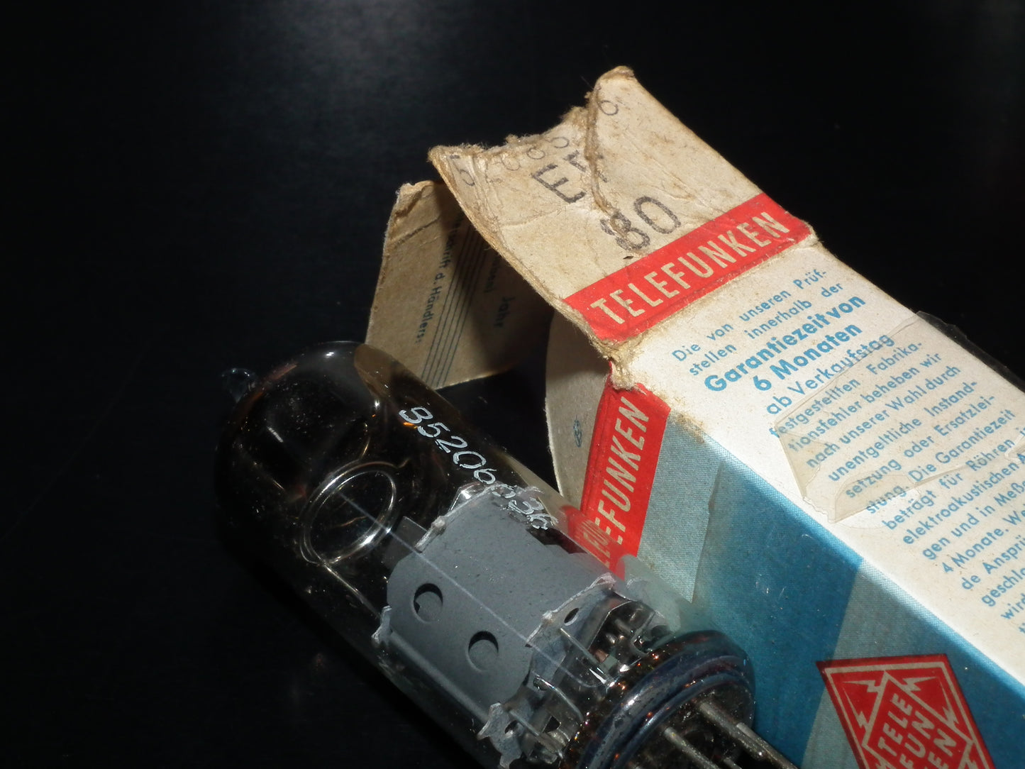 NOS EF80 Telefunken 6BX6 Diamond Bottom Made in West Germany NIB