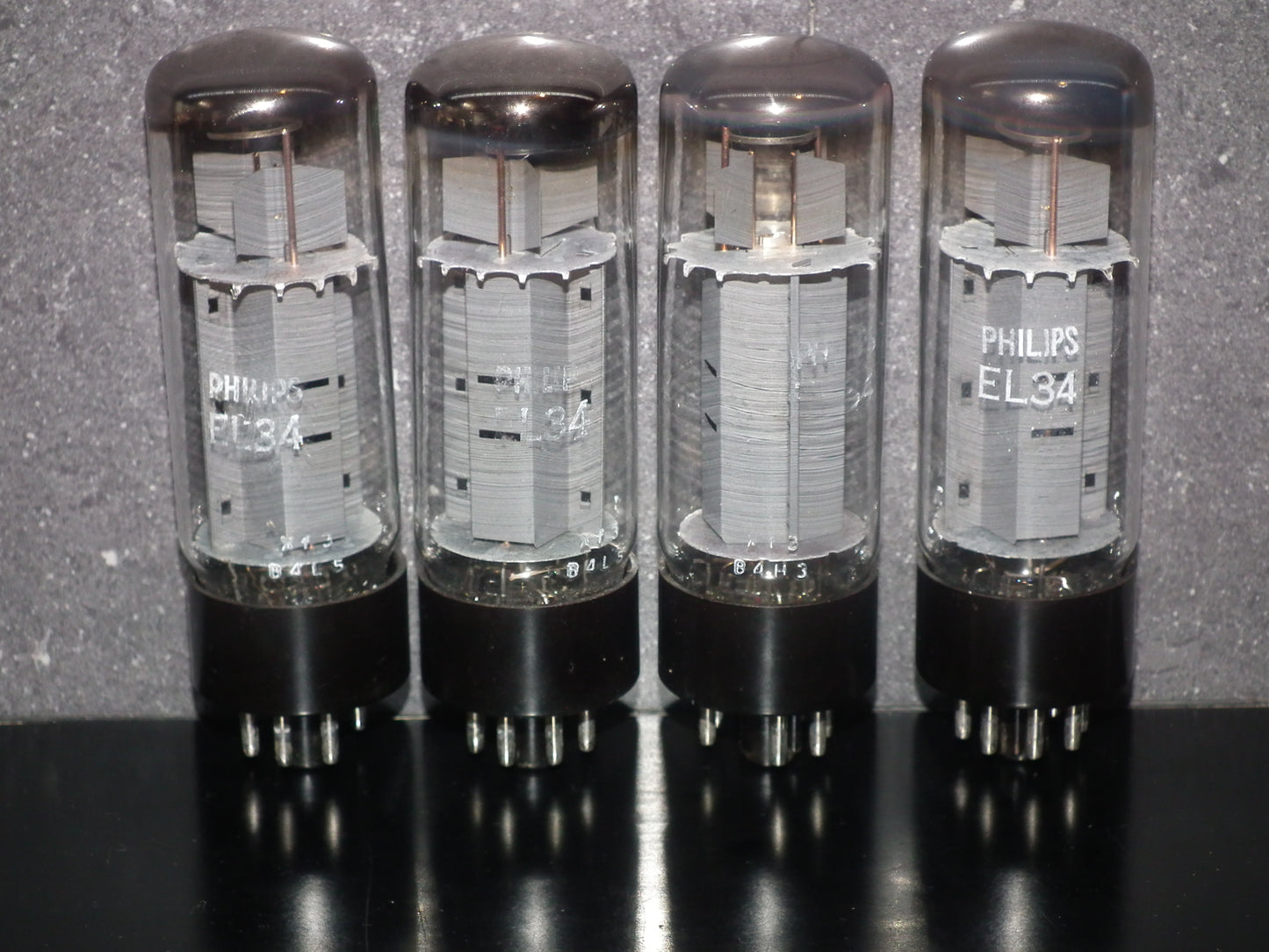 EL34 6CA7 Mullard Xf3 Quad (Two Matched Pairs) Blackburn 1974