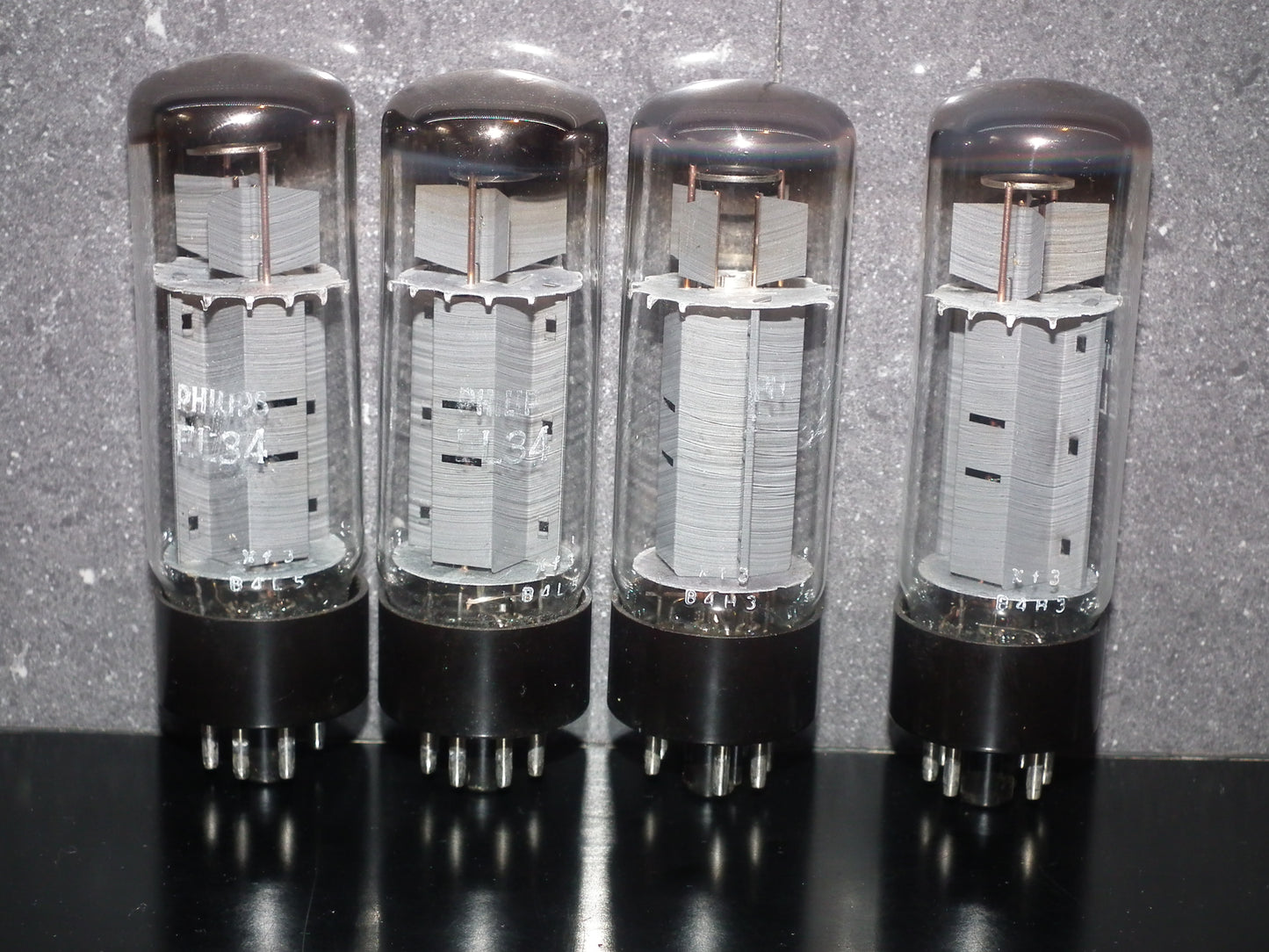 EL34 6CA7 Mullard Xf3 Quad (Two Matched Pairs) Blackburn 1974