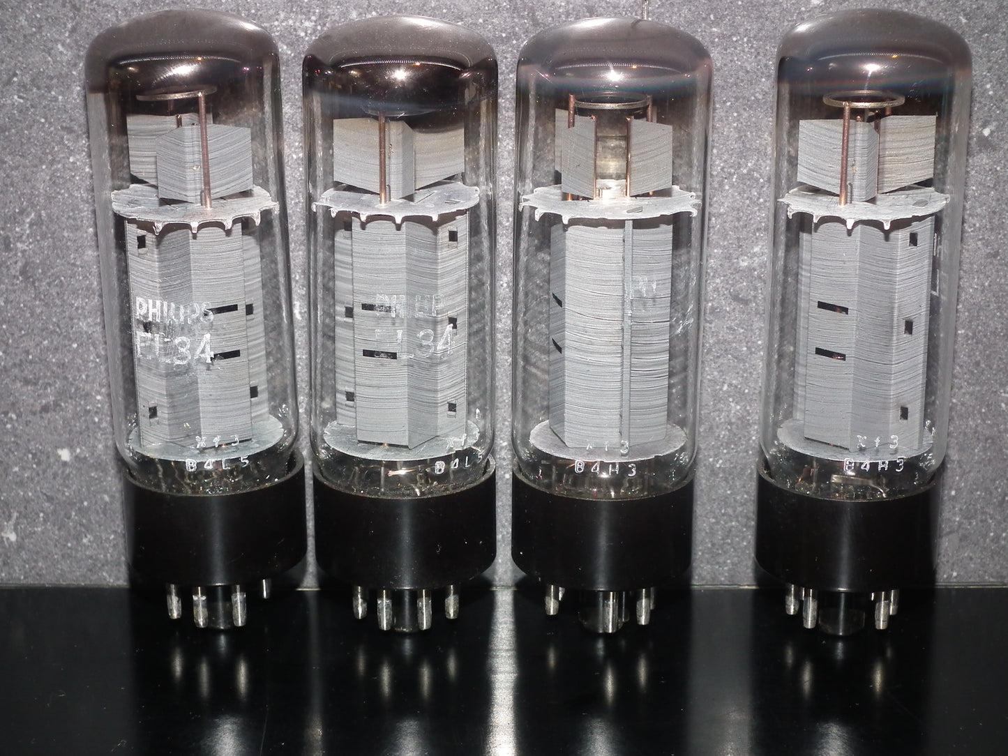 EL34 6CA7 Mullard Xf3 Quad (Two Matched Pairs) Blackburn 1974