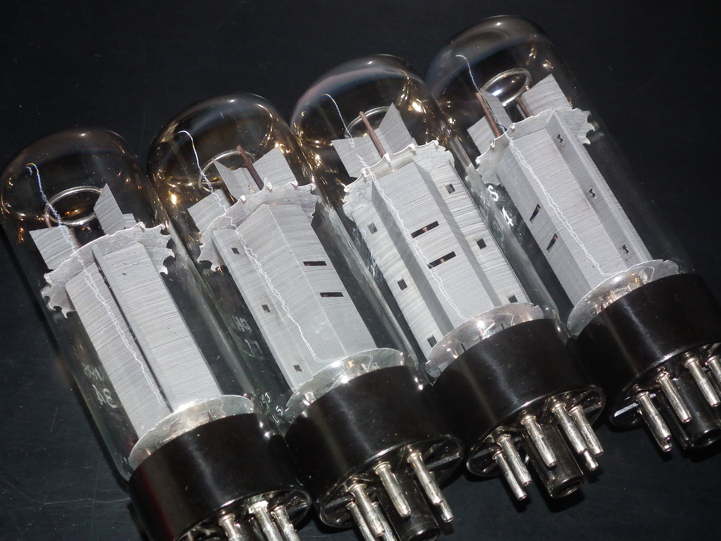 EL34 6CA7 Mullard Xf3 Quad (Two Matched Pairs) Blackburn 1974