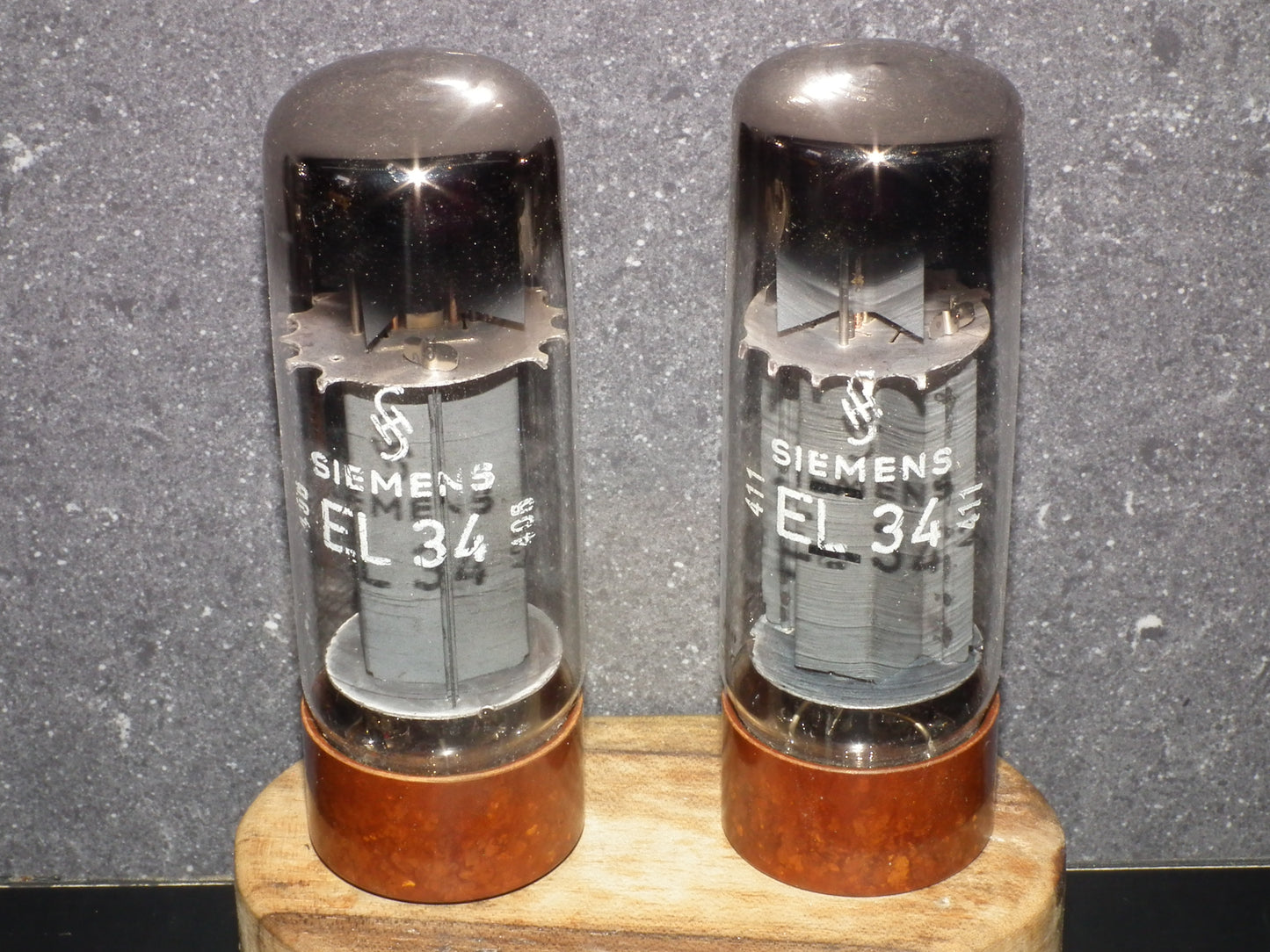 EL34 6CA7 Philips Xf4 Platinum Matched Pair DD Getter Brown Base