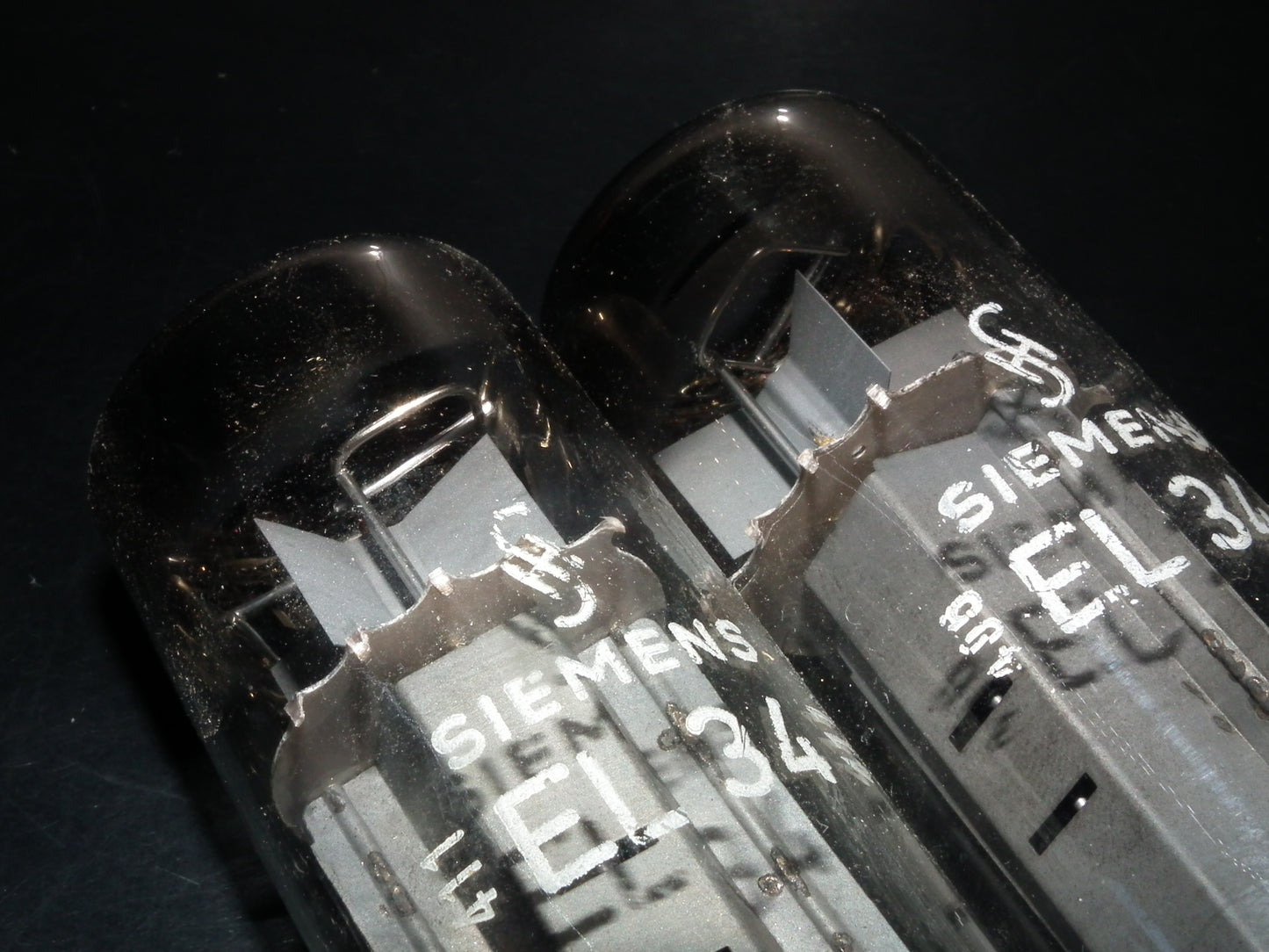 EL34 6CA7 Philips Xf4 Platinum Matched Pair DD Getter Brown Base