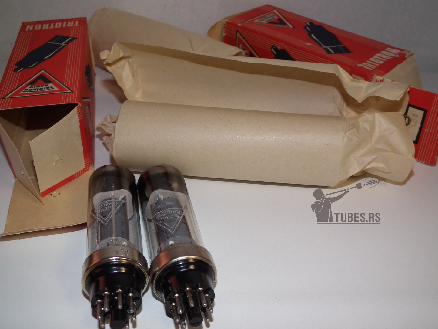 EL34 Philips Metal Base HOLY GRAIL Eindhoven HUGE O Getter NOS MP