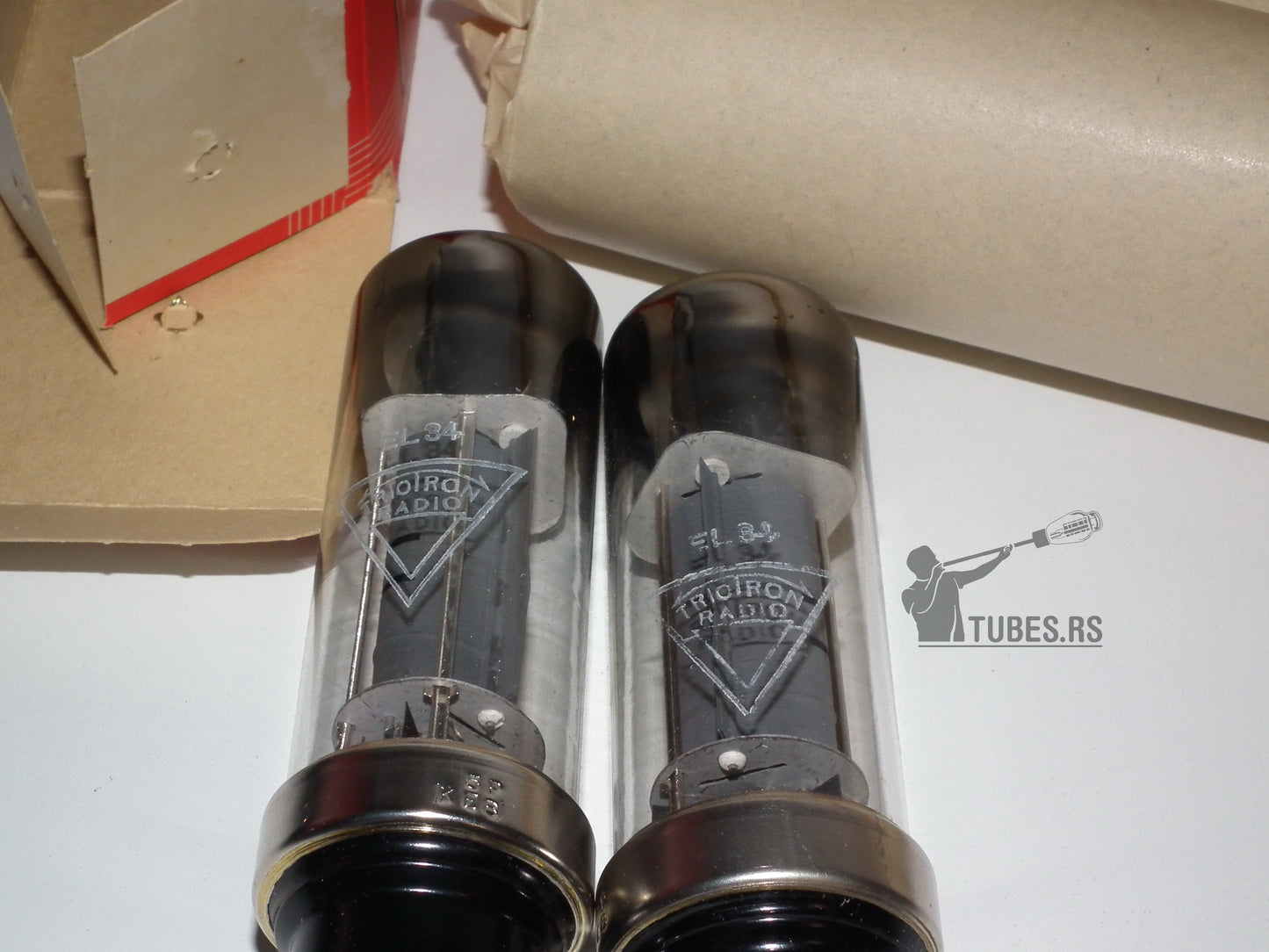 EL34 Philips Metal Base HOLY GRAIL Eindhoven HUGE O Getter NOS MP