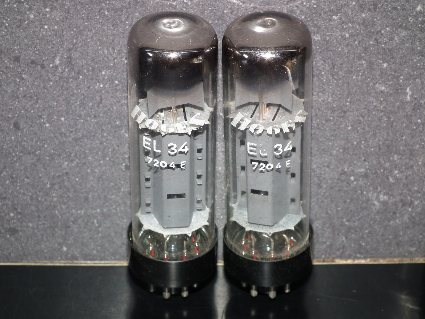 EL34 RFT Short Base HOGES Platinum Matched Pair Made In Germany