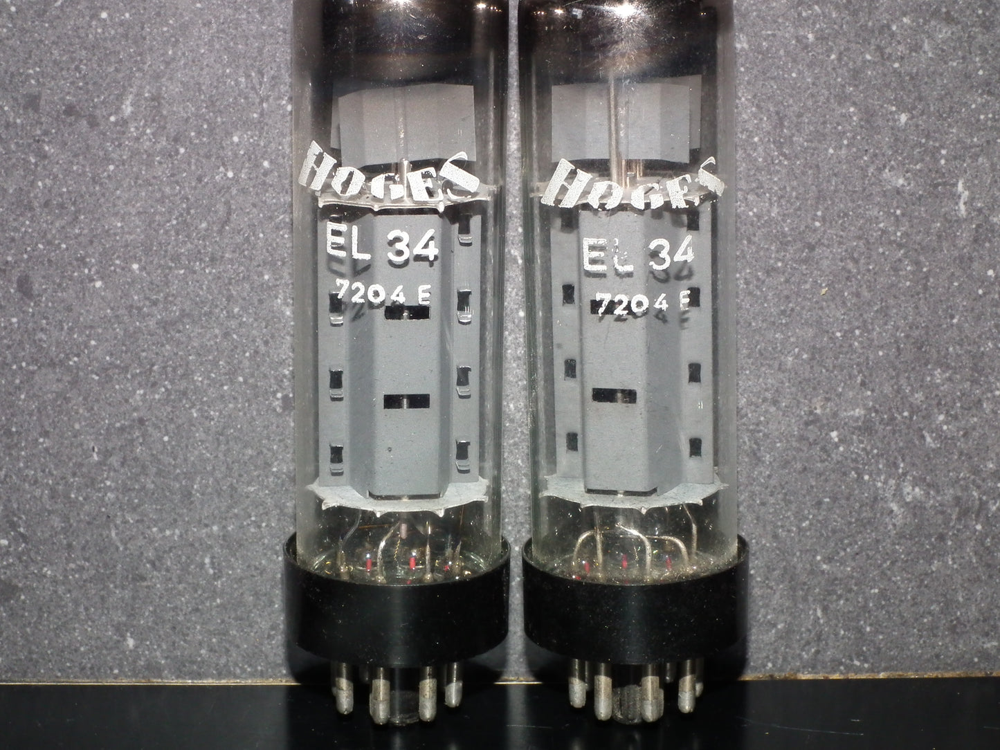 EL34 RFT Short Base HOGES Platinum Matched Pair Made In Germany