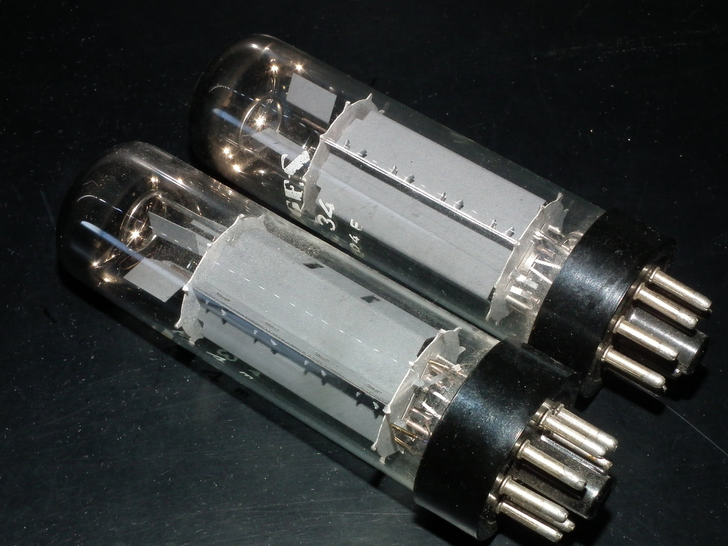 EL34 RFT Short Base HOGES Platinum Matched Pair Made In Germany