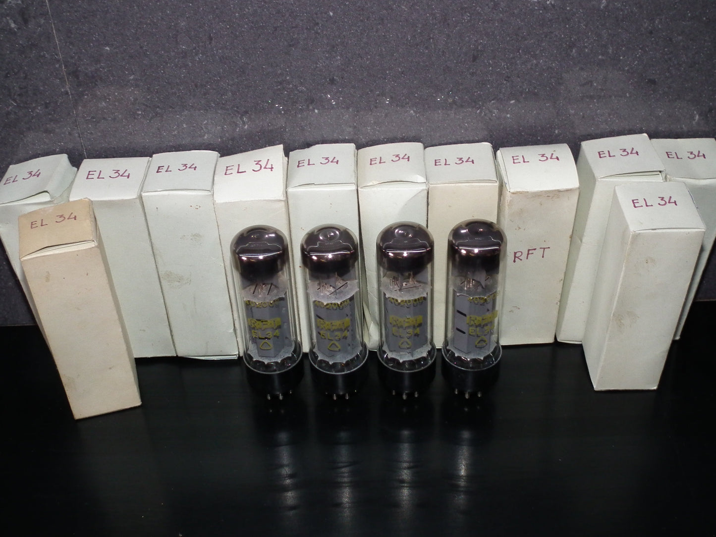 EL34 6CA7 RFT Germany NOS Platinum Matched Quad