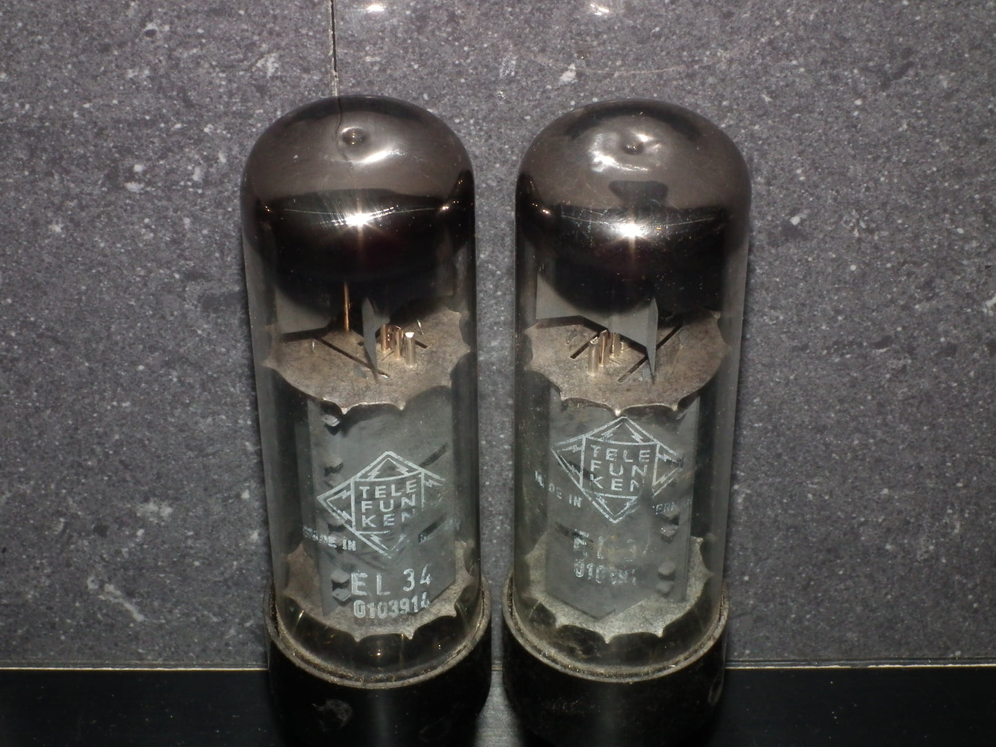 EL34 Telefunken O Getter Platinum Matched Pair RFT Germany