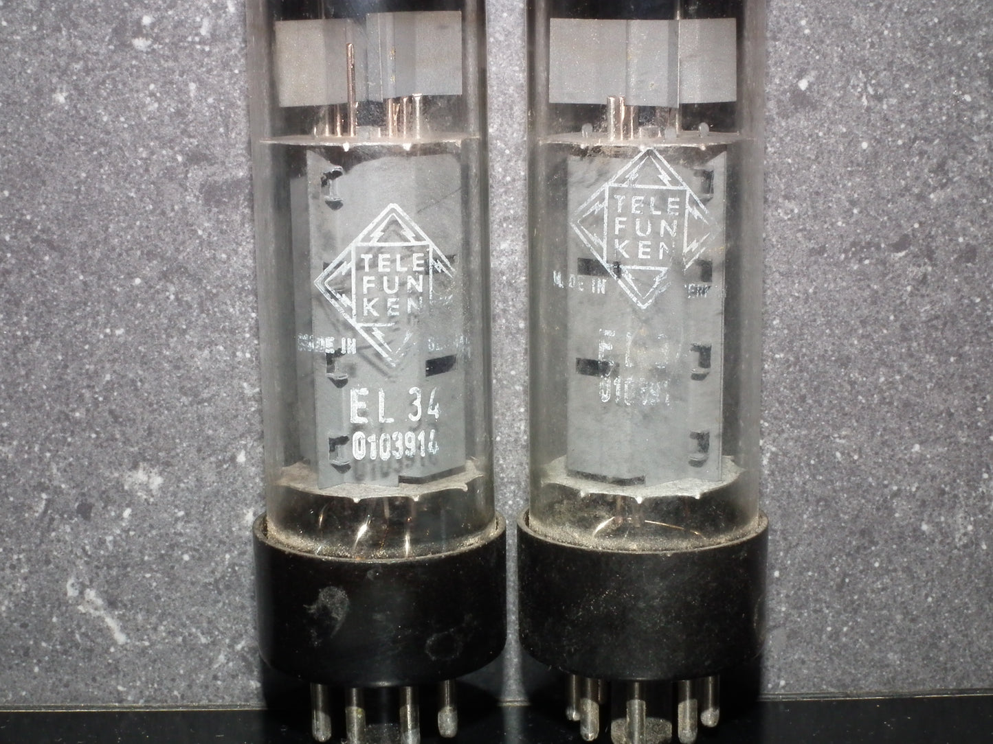 EL34 Telefunken O Getter Platinum Matched Pair RFT Germany