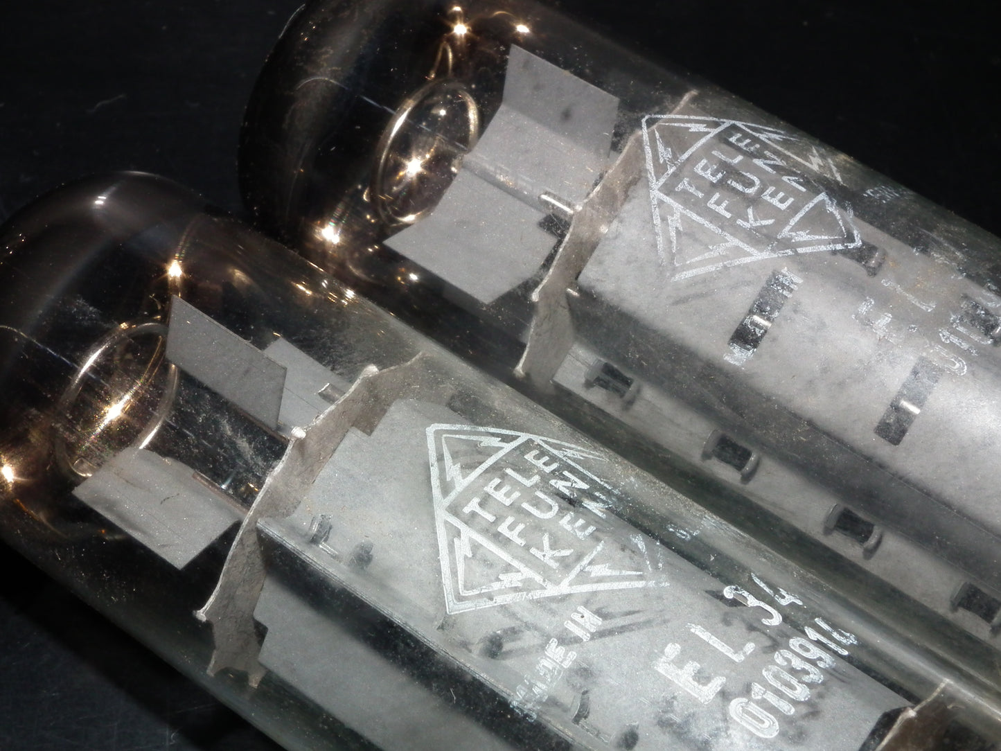 EL34 Telefunken O Getter Platinum Matched Pair RFT Germany