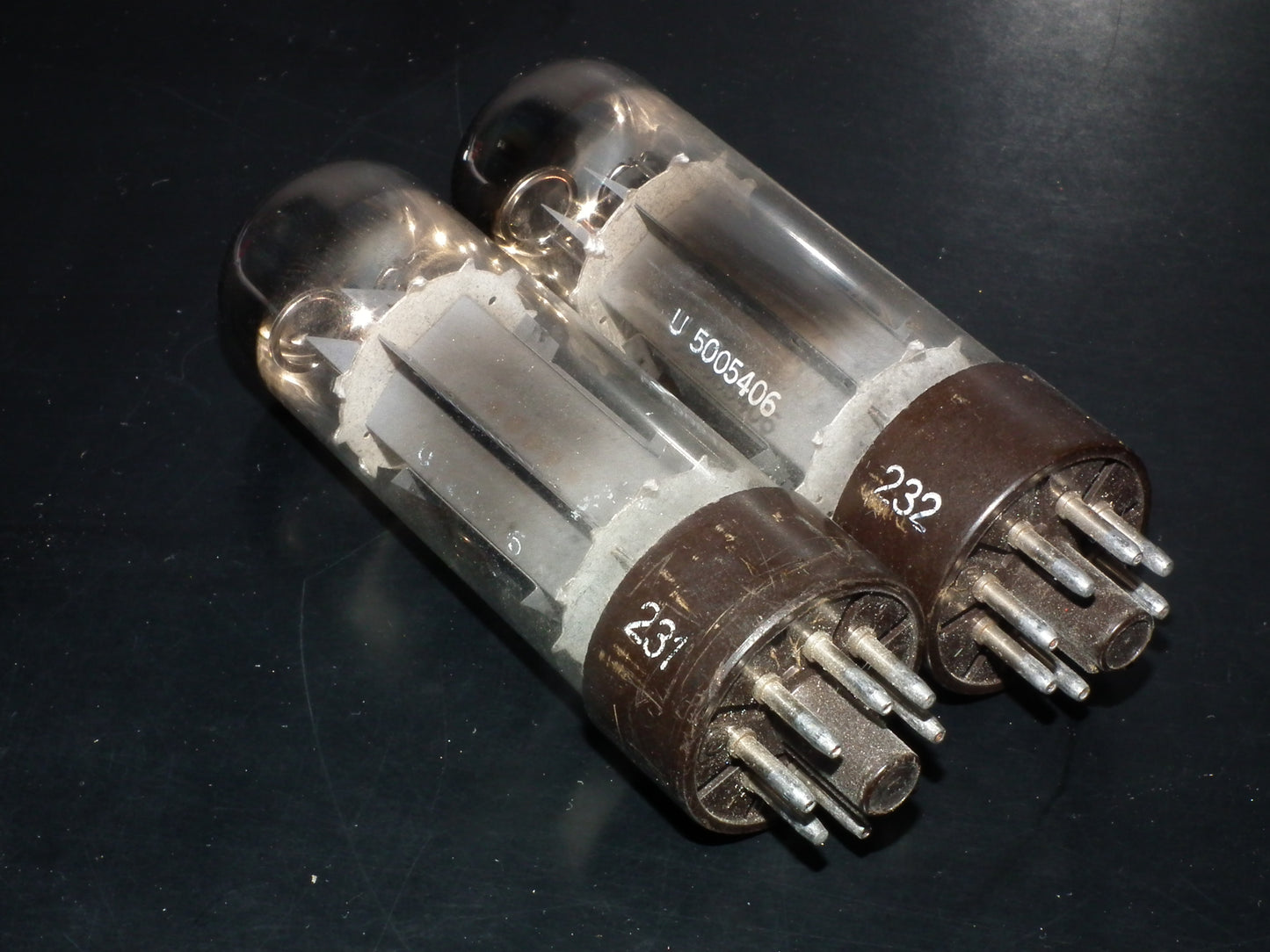 EL34 Telefunken OO Getter Brown Base Matched Pair Ulm West Germany