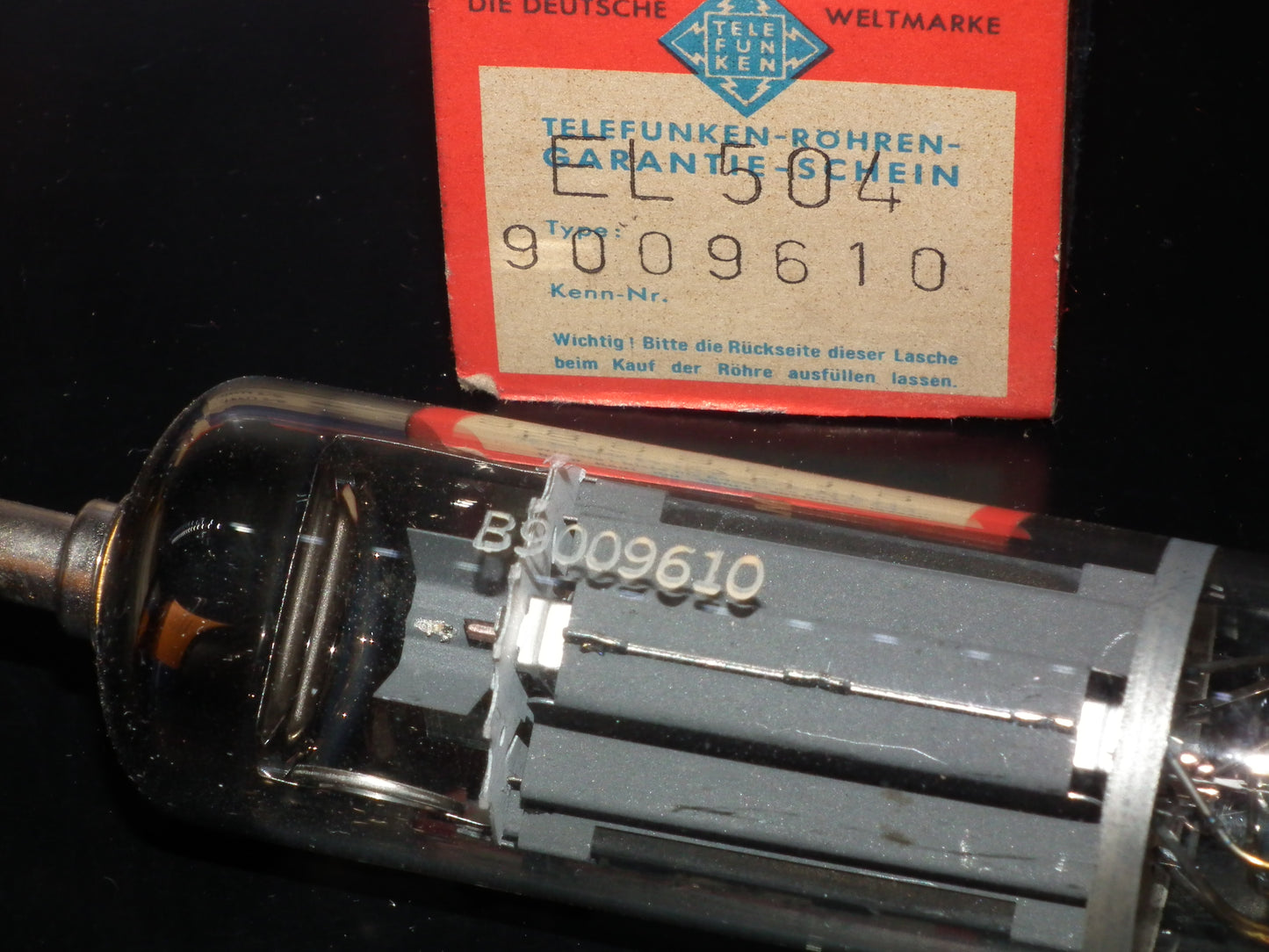 EL504 Telefunken West Germany NOS NIB Diamond Bottom