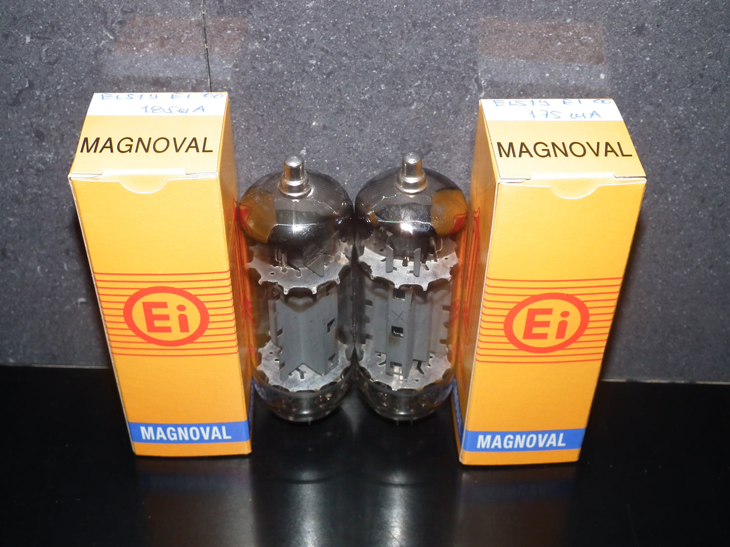 EL519 6KG6 EI Yugoslavia Philips Dual Mica NOS PLATINUM PAIR (2 pcs) USED