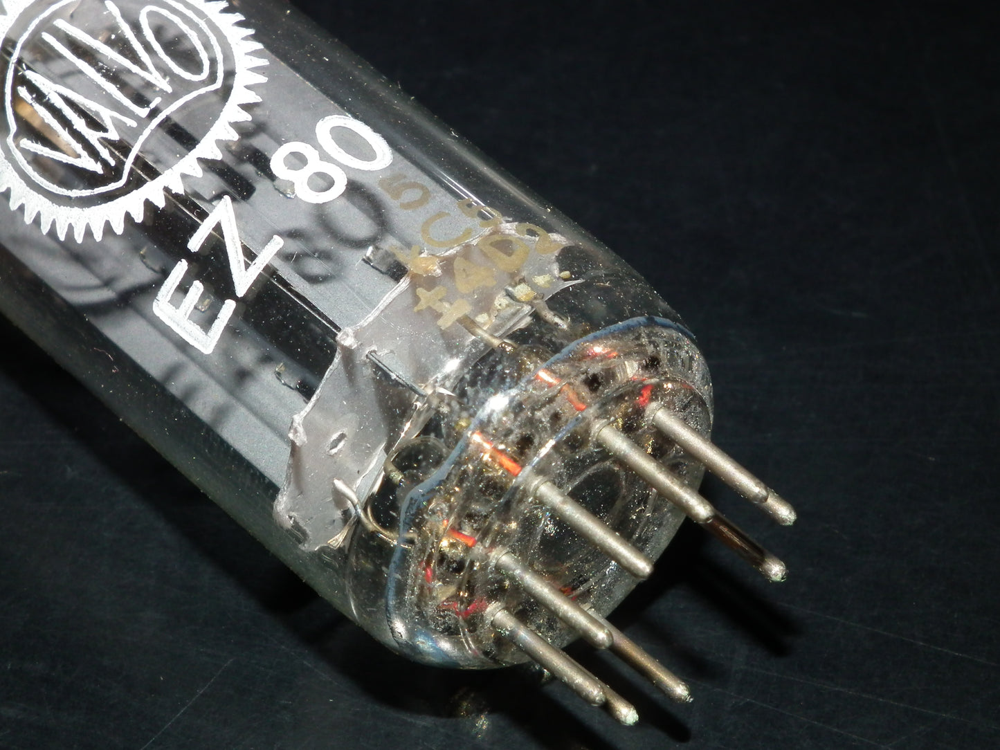 EZ80 Valvo 6V4 NOS NIB RARE Big Halo Getter made by Siemens Munich in 1964