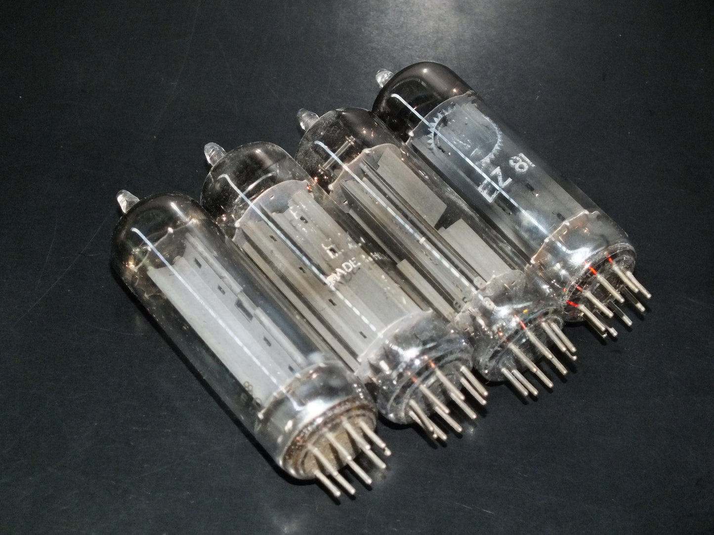 EZ81 Mullard Philips Valvo 6CA4 Square or D Getter 60s Tested