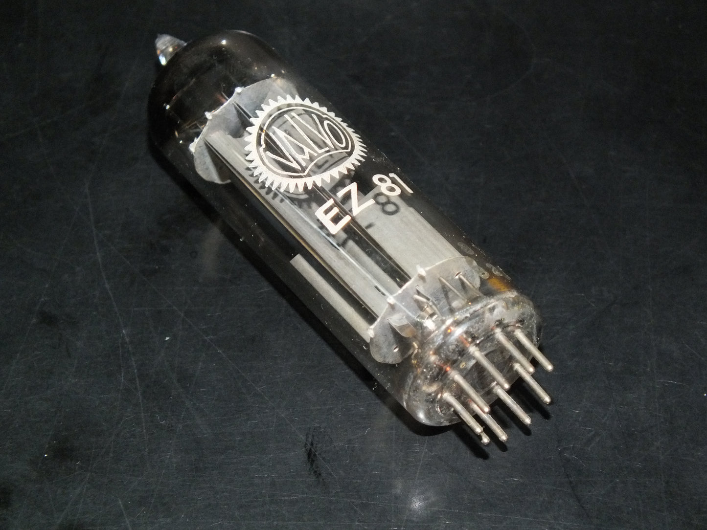 EZ81 Mullard 6CA4 NOS NIB Blackburn Square Getter VALVO