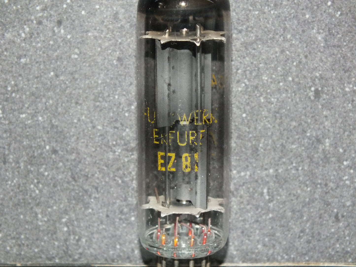 EZ81 6CA4 RFT Muhlhausen Germany RARE FOIL Getter Tested