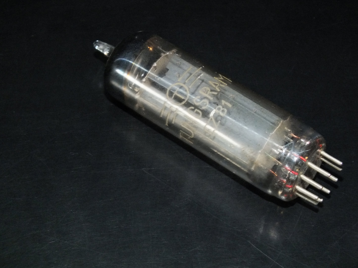 One (1 pcs) Tungsram EZ81 6CA4 RARE Foil Getter Tested Great Sound