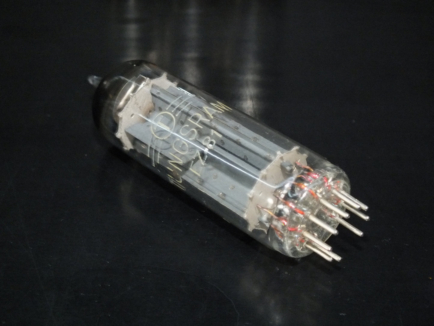 One (1 pcs) Tungsram EZ81 6CA4 RARE Foil Getter NOS Great Sound
