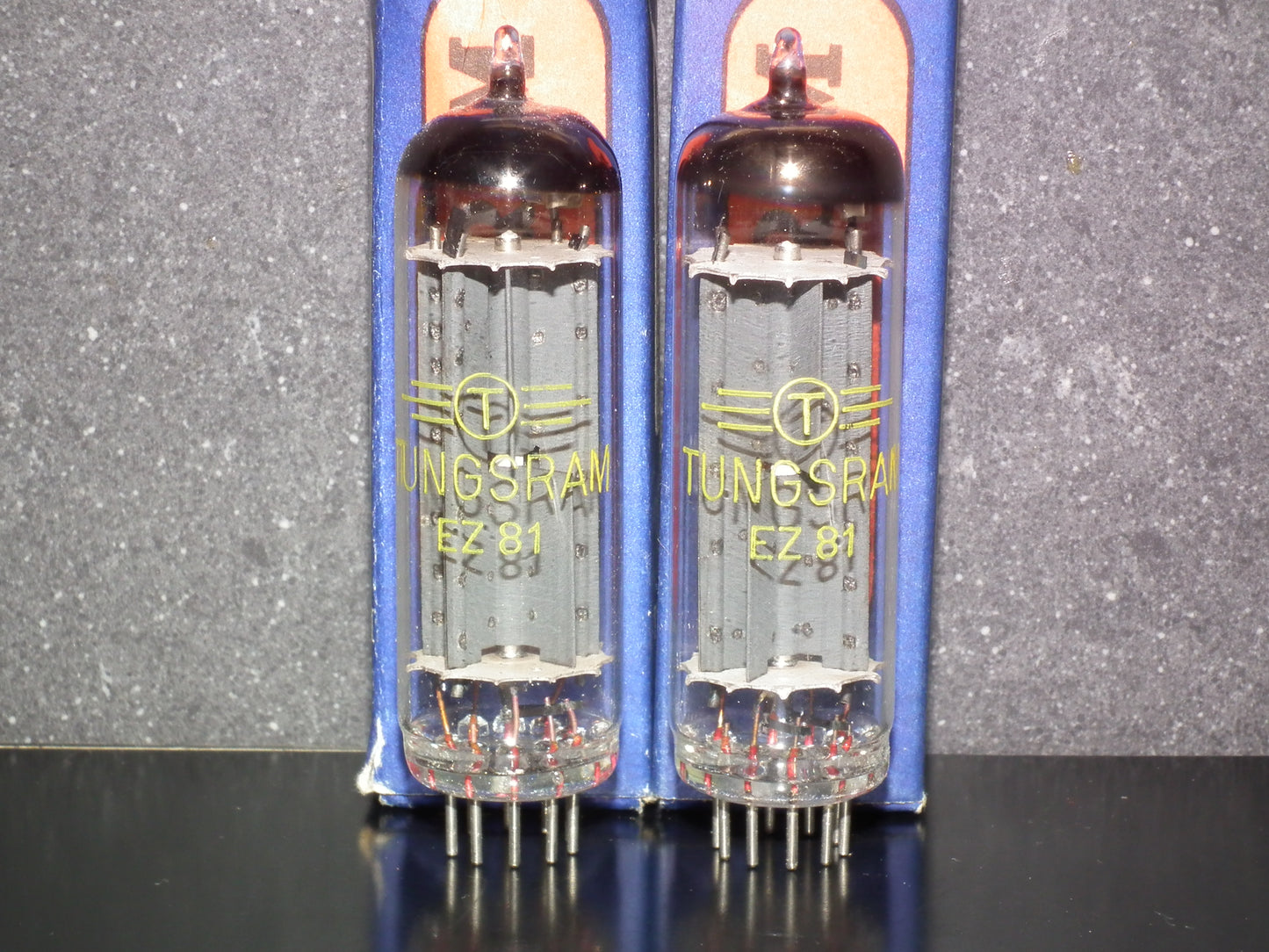 One (1 pcs) Tungsram EZ81 6CA4 RARE Foil Getter NOS NIB Great Sound
