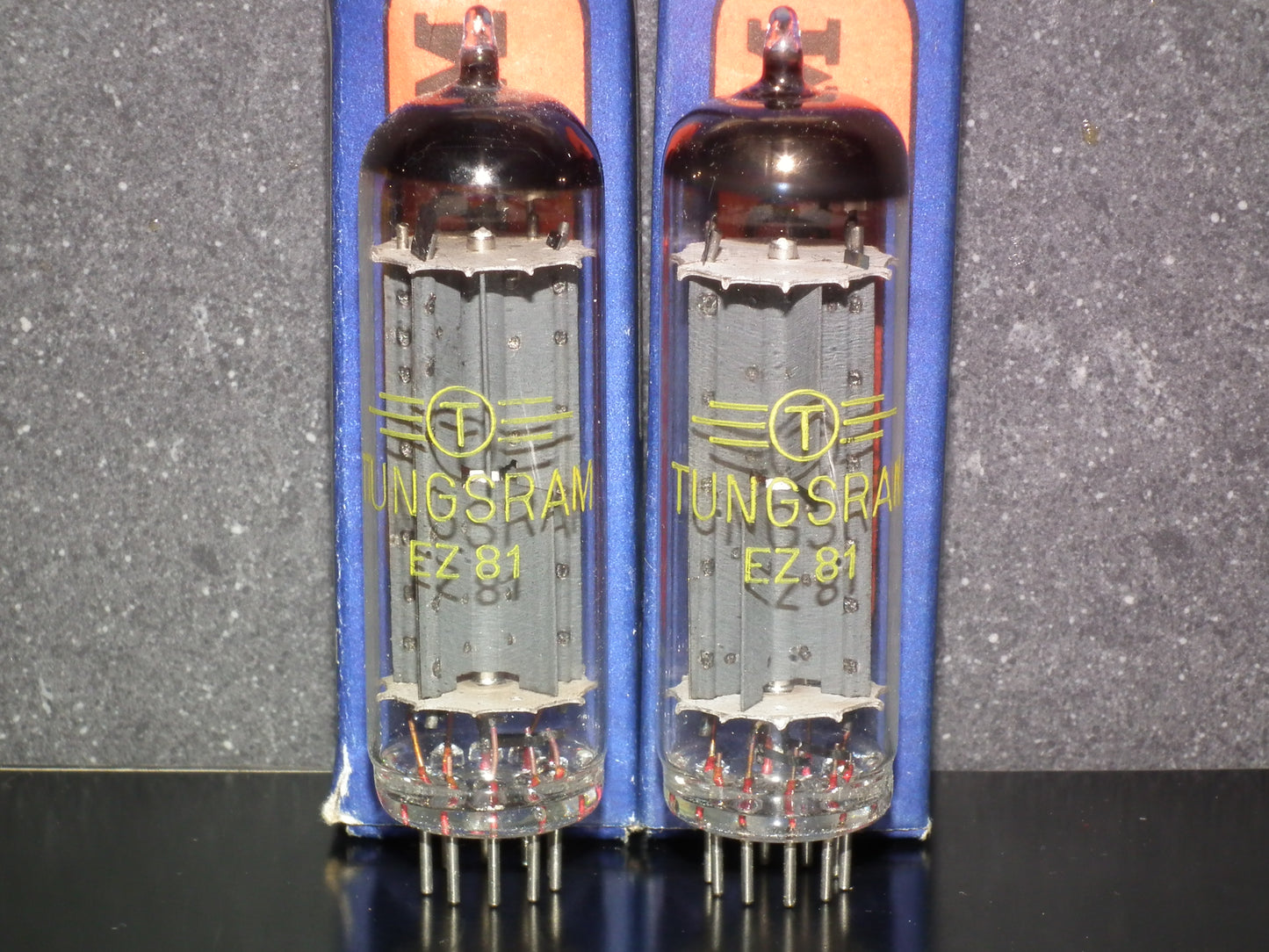 One (1 pcs) Tungsram EZ81 6CA4 RARE Foil Getter NOS NIB Great Sound