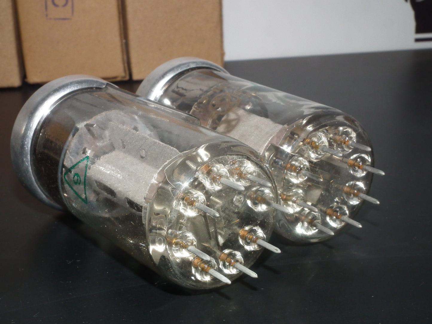 Platinum matched pair (2 tubes) GU50 ( FU50 ) NOS NIB Unopened Soviet Army boxes