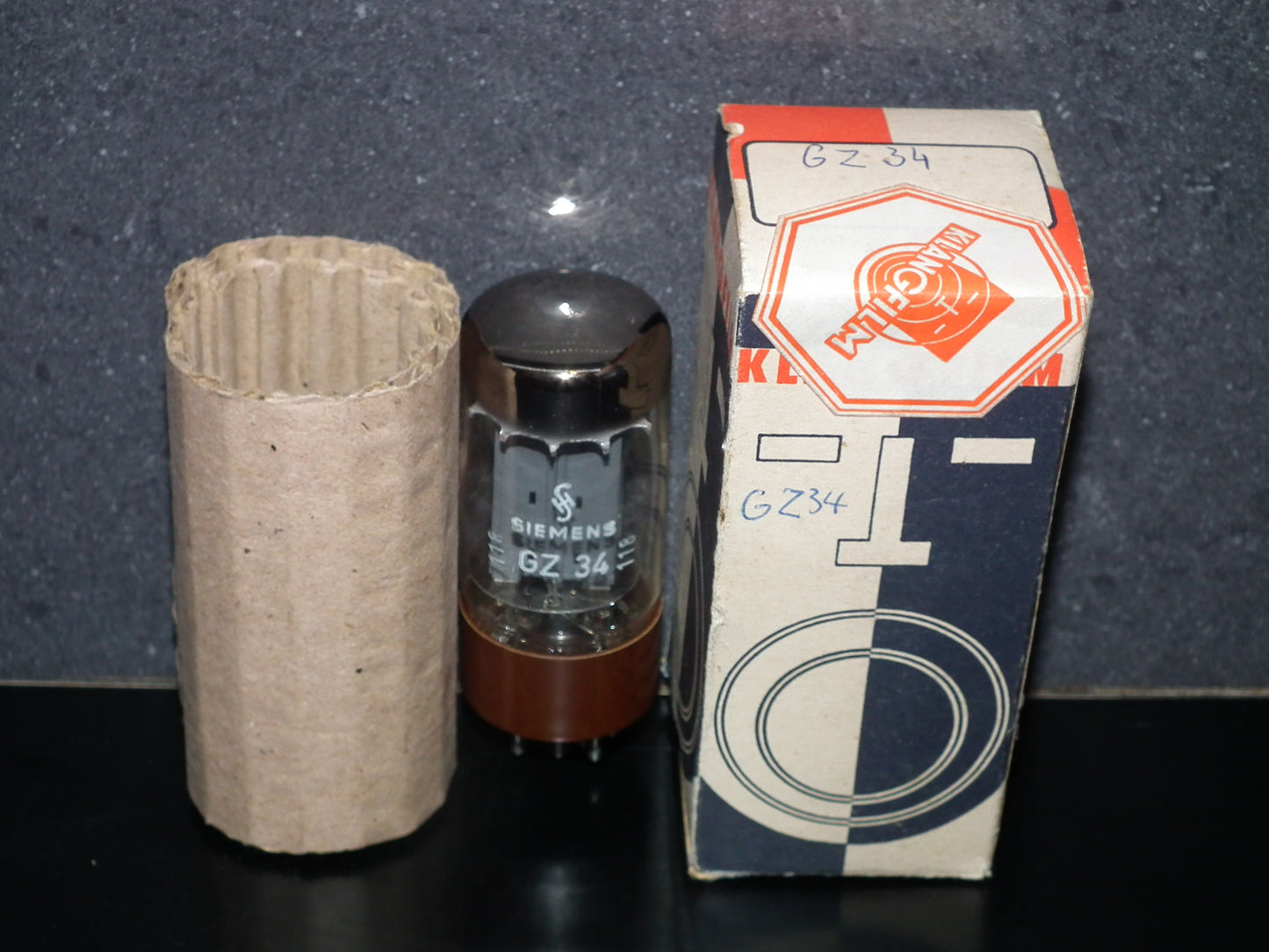 GZ34 Philips Mazda Brussels 5AR4, DD Getter f33 LOF Brown Base Klangfilm