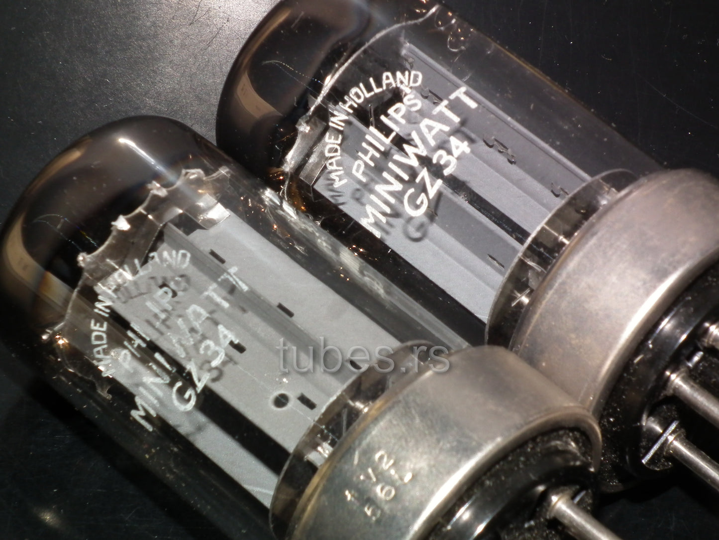 GZ34 Philips 5AR4 rectifier RARE Metal Base DD Getter NOS NIB