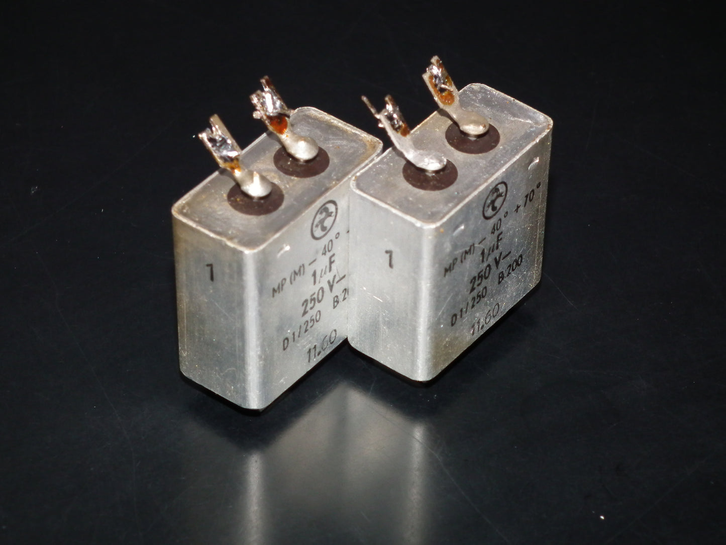 Hydra AEG Berlin PIO capacitors 1uF 250V Audio coupling two pcs (2)