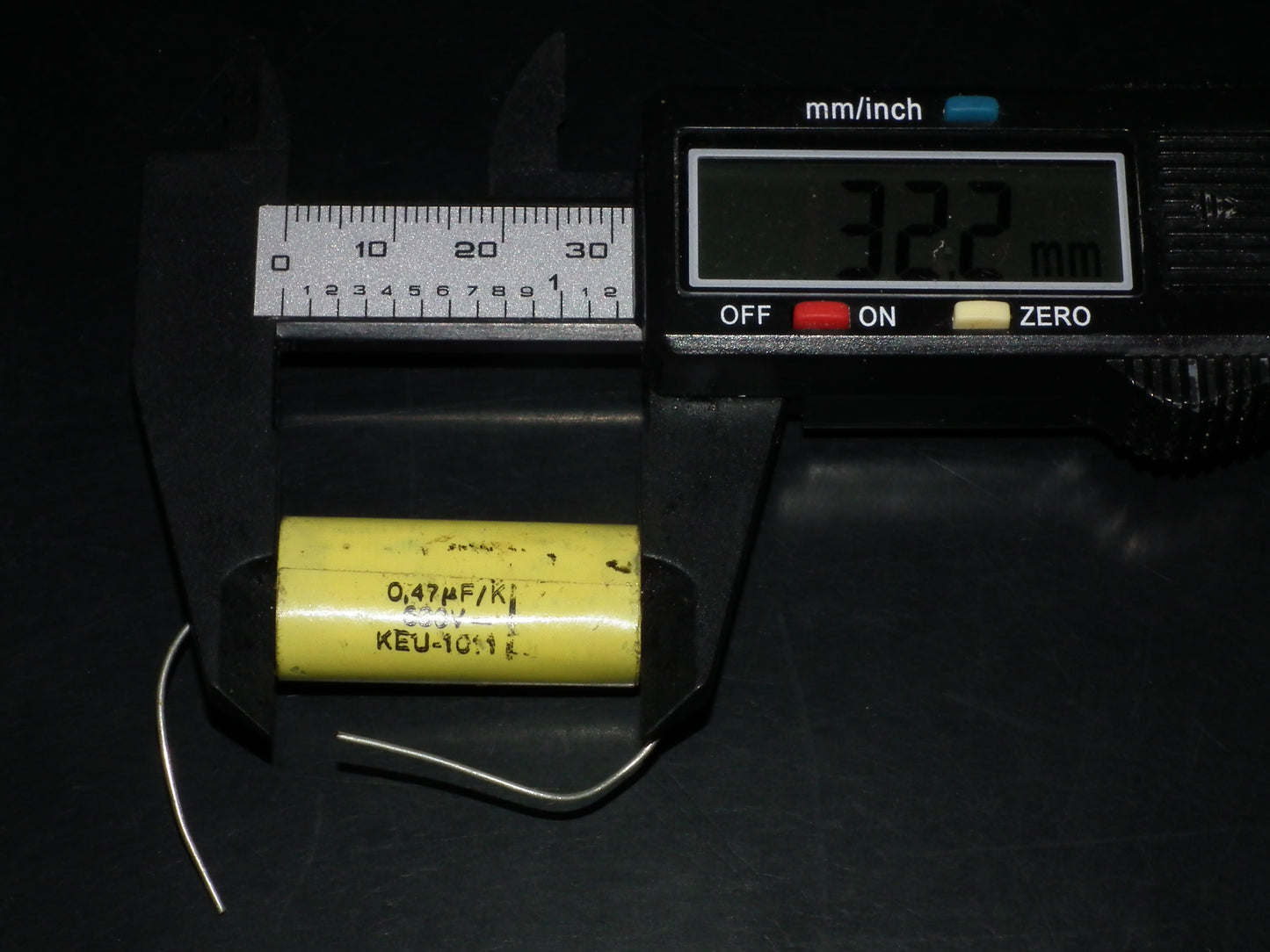 Two NOS vintage capacitors 0.47uF 630V ISKRA Slovenia 470nF