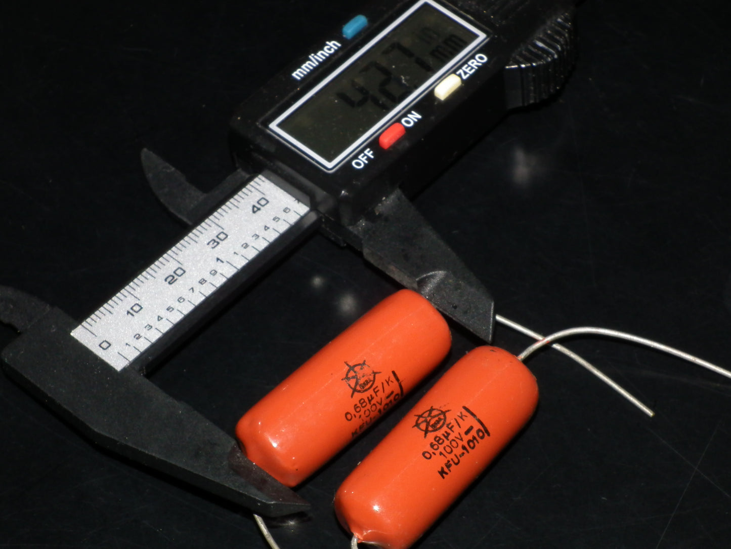 Two vintage NOS capacitors 0.68uF 100V ISKRA 70s HI End Tube Amp 680nF