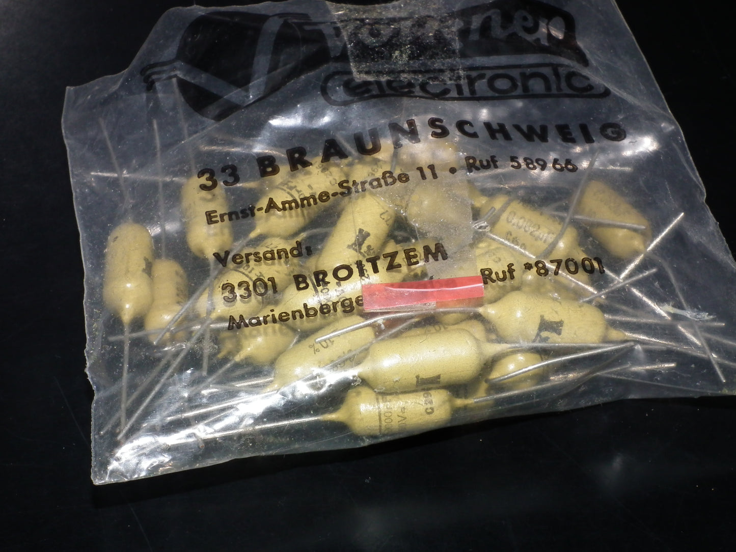 Vintage Mullard Mustard Capacitors 0.082uF 160V (82nF) Marshall,Fender(2 pcs)