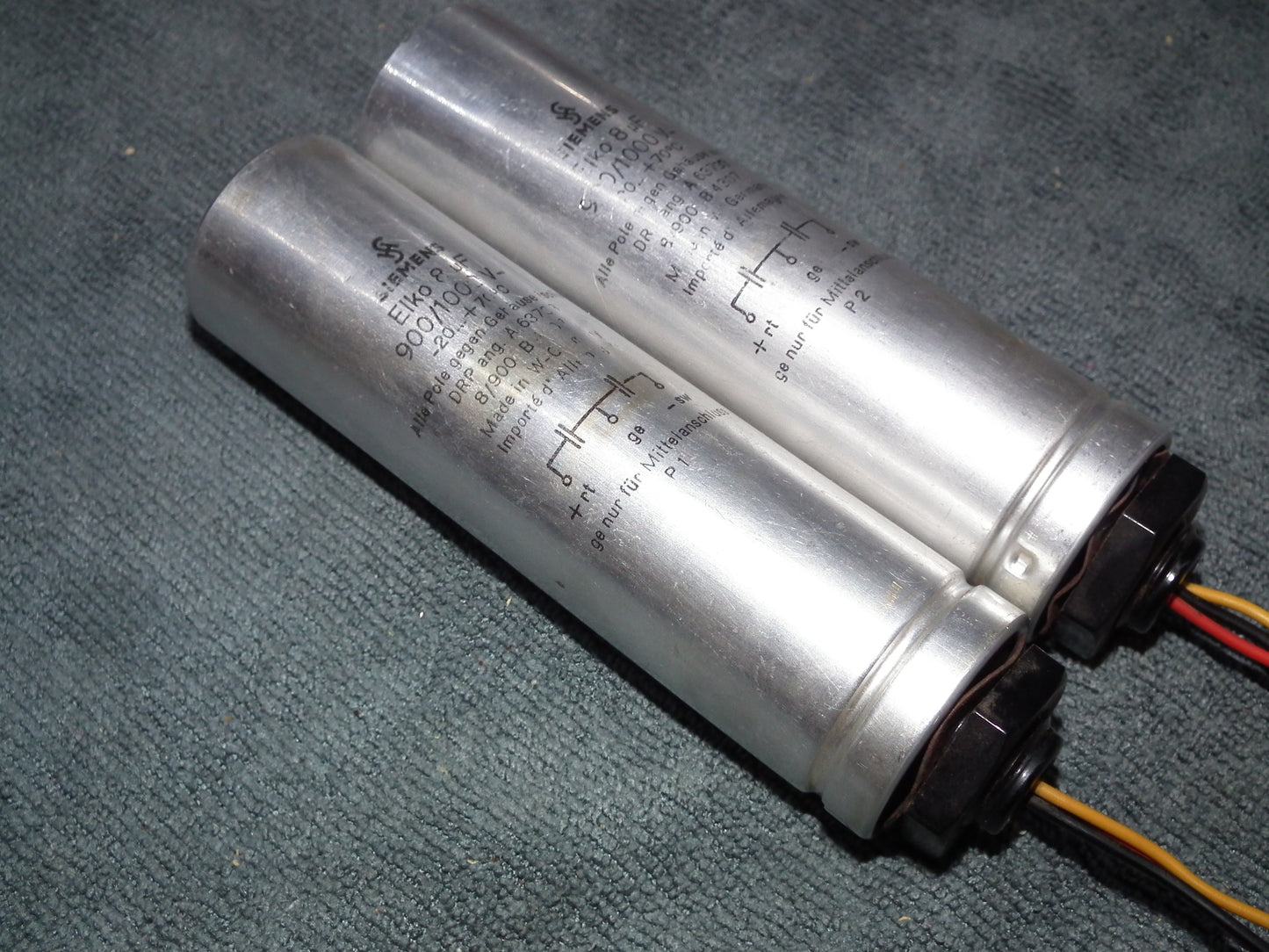 Siemens electrolytic capacitor 8uF / 1000V Klangfilm Used Tested