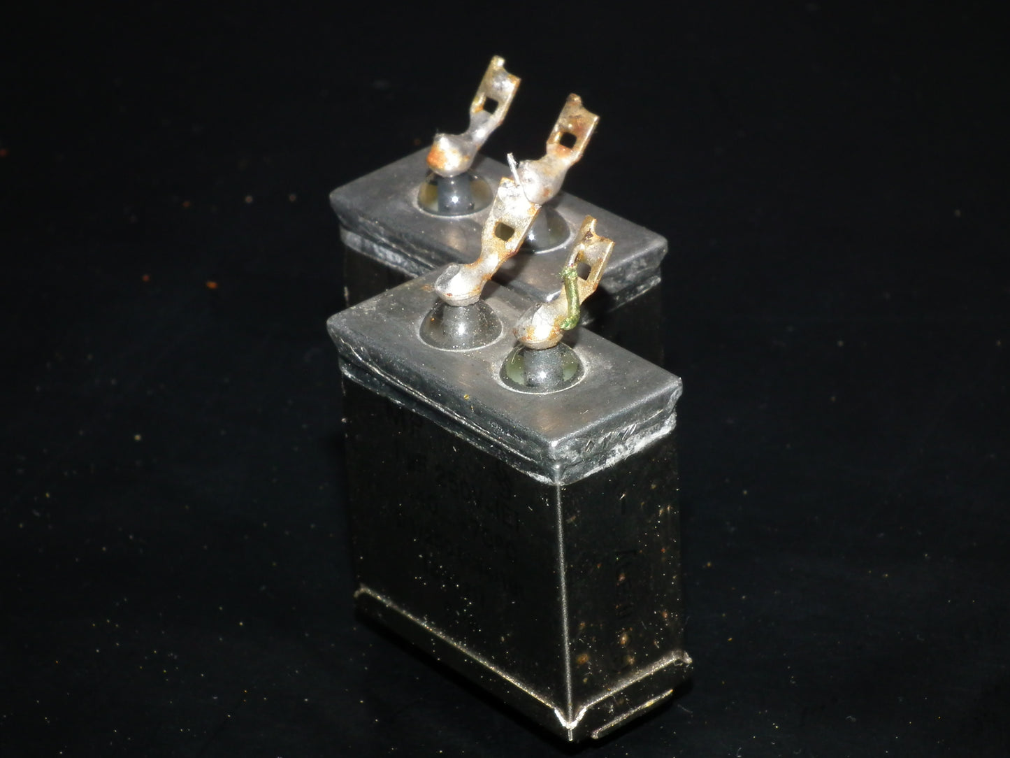 Two vintage Siemens PIO capacitors 1uF 250V Klangfilm - West Germany tube audio