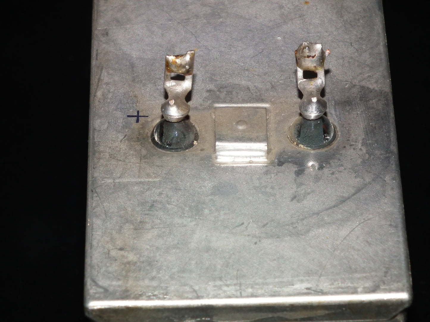 Siemens Klangfilm Electrolytic capacitor 100uF 385V Glass end seal 60s
