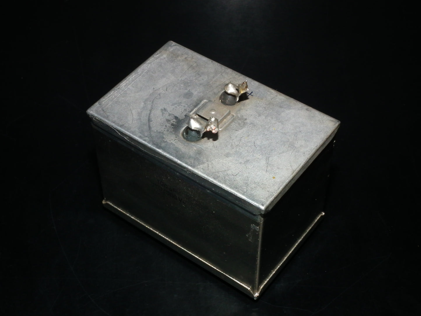 Siemens Klangfilm Electrolytic capacitor 100uF 385V Glass end seal 60s