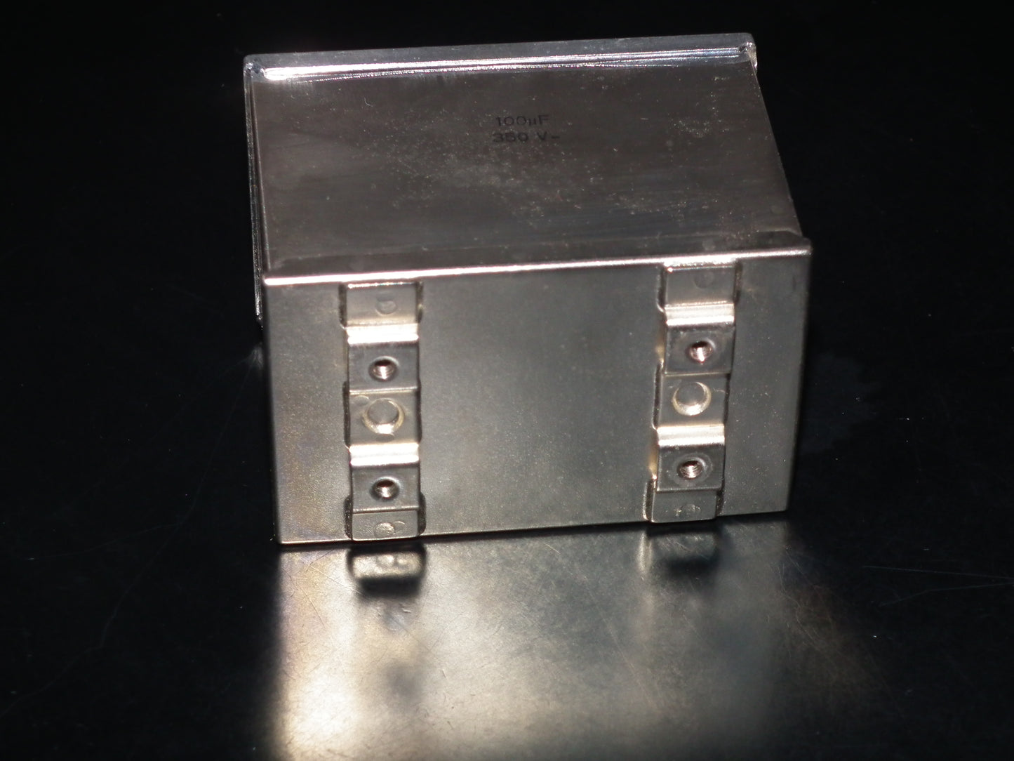 Siemens Klangfilm Electrolytic capacitor 100uF 385V Glass end seal