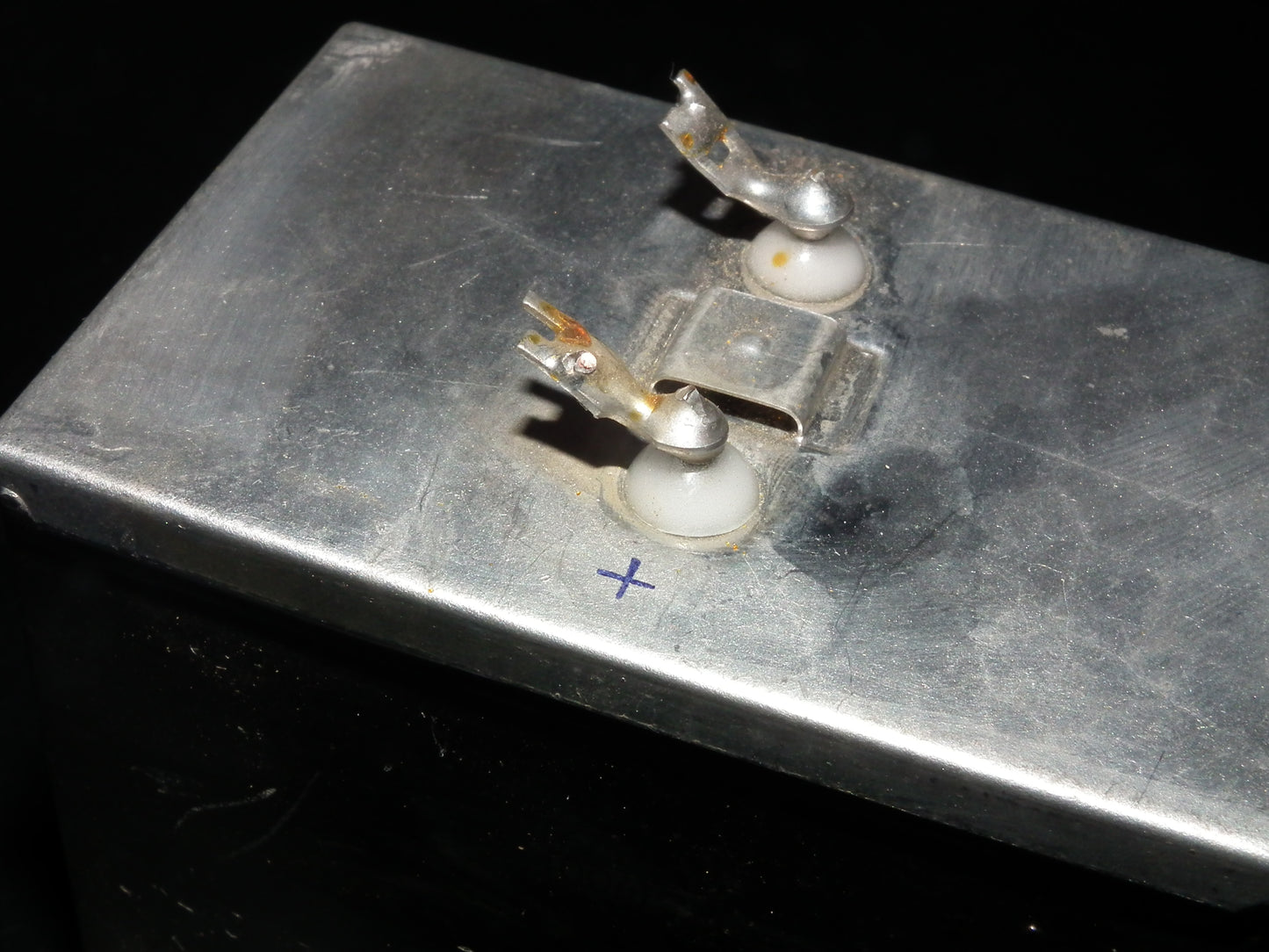 Siemens Klangfilm Electrolytic capacitor 100uF 385V Glass end seal
