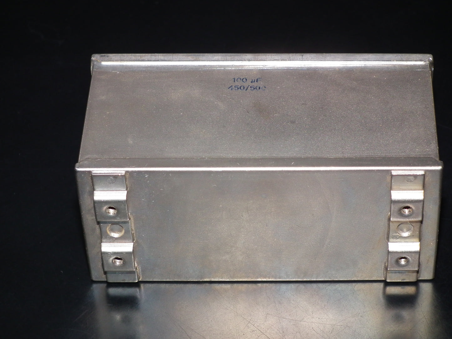 Siemens Klangfilm Electrolytic capacitor 100uF 500V Glass end seal 60s