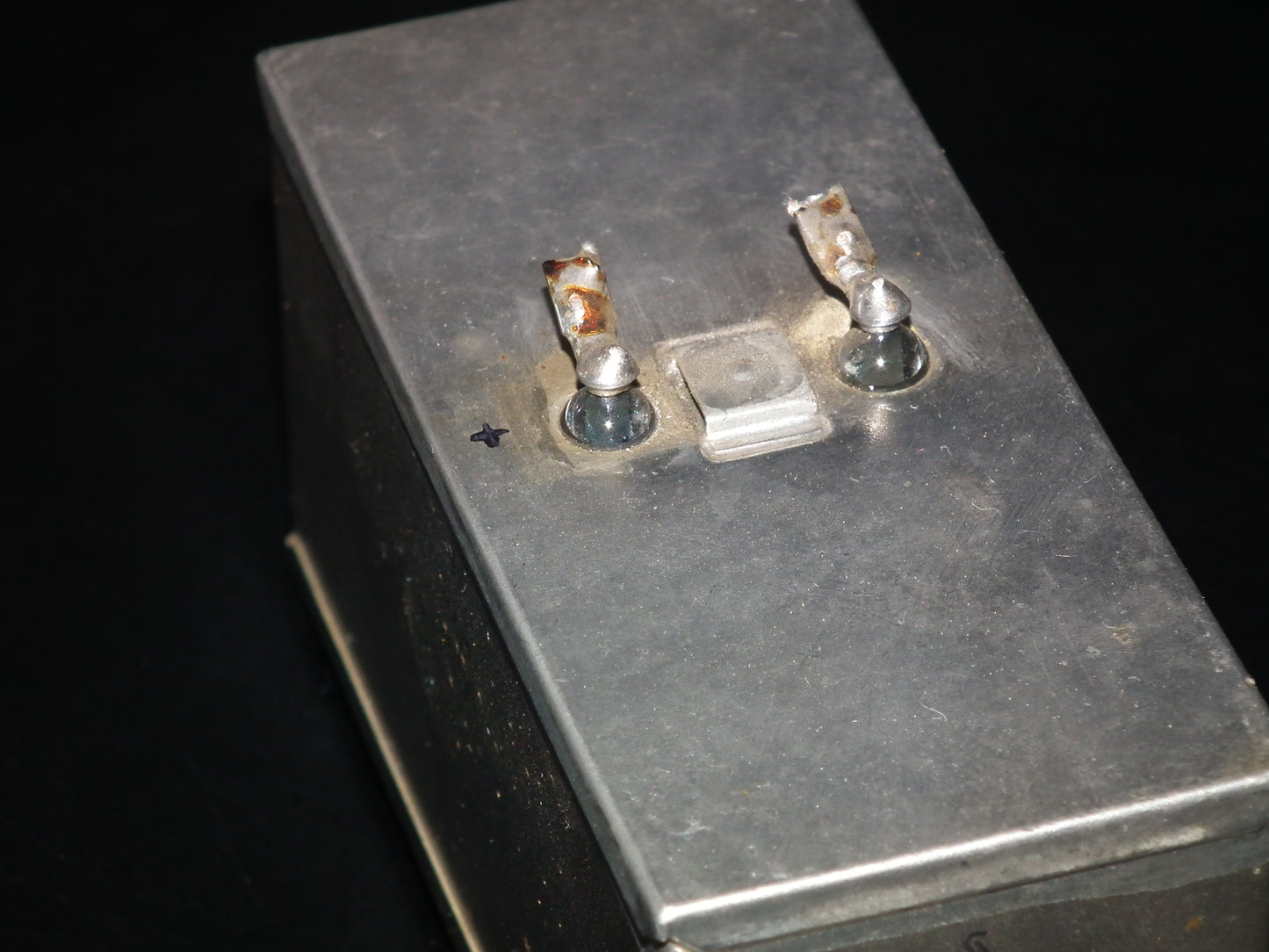 Siemens Klangfilm Electrolytic capacitor 100uF 500V Glass end seal