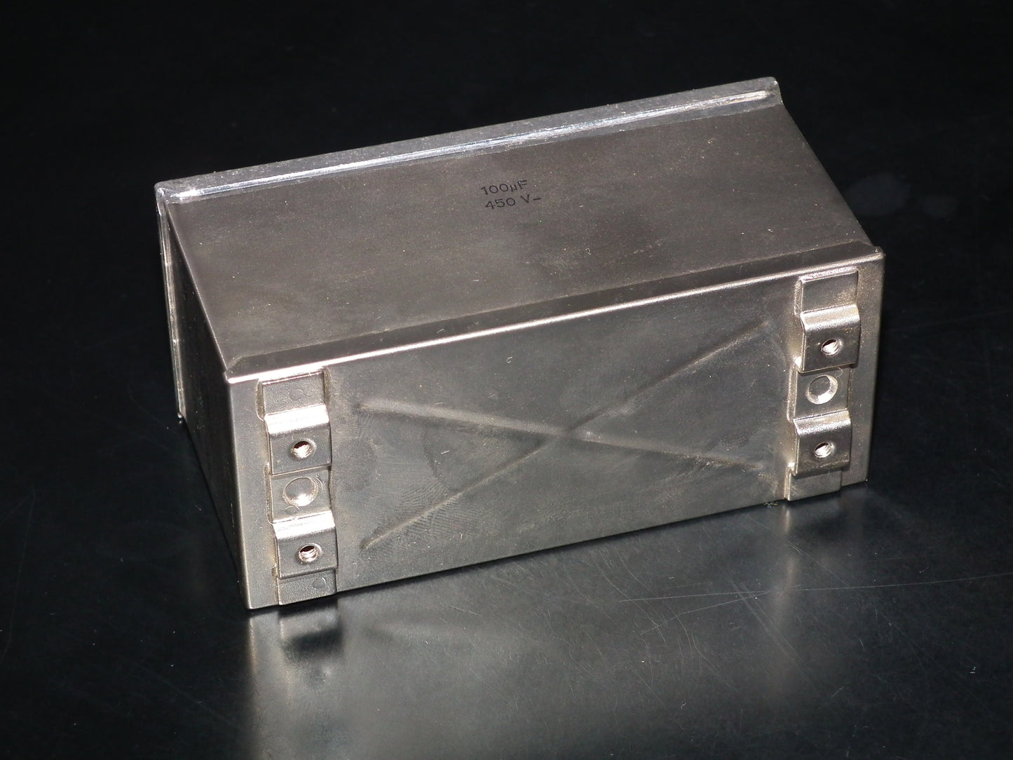 Siemens Klangfilm Electrolytic capacitor 100uF 500V Glass end seal